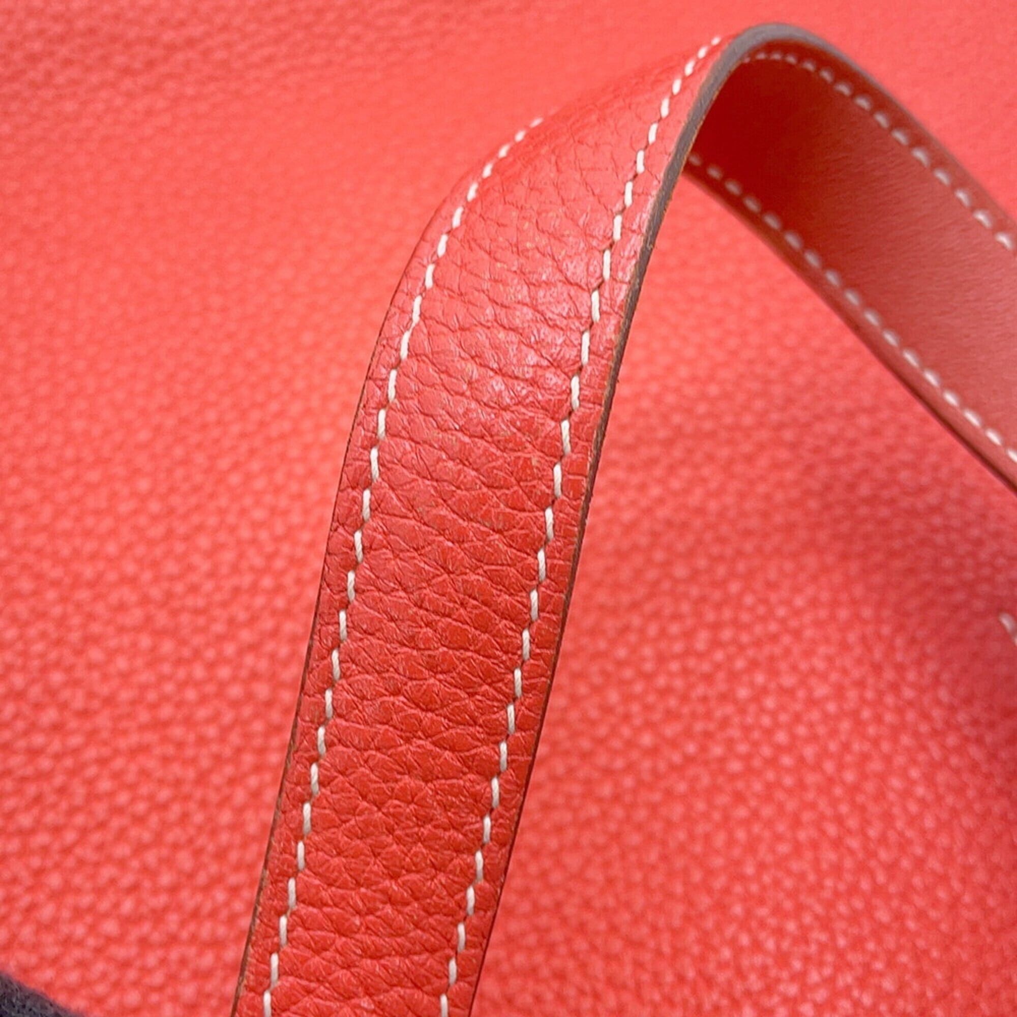 Hermes Hermes Double Sens Rouge Duchesse Bougainvillea Taurillon Clemence Swift Leather R Stamp Reversible Handbag HERMES Size ONE SIZE - 13 Thumbnail