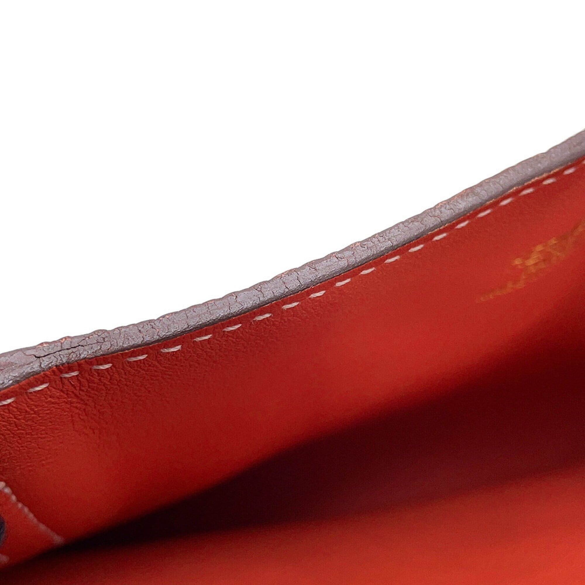 Hermes Hermes Double Sens Rouge Duchesse Bougainvillea Taurillon Clemence Swift Leather R Stamp Reversible Handbag HERMES Size ONE SIZE - 9 Thumbnail