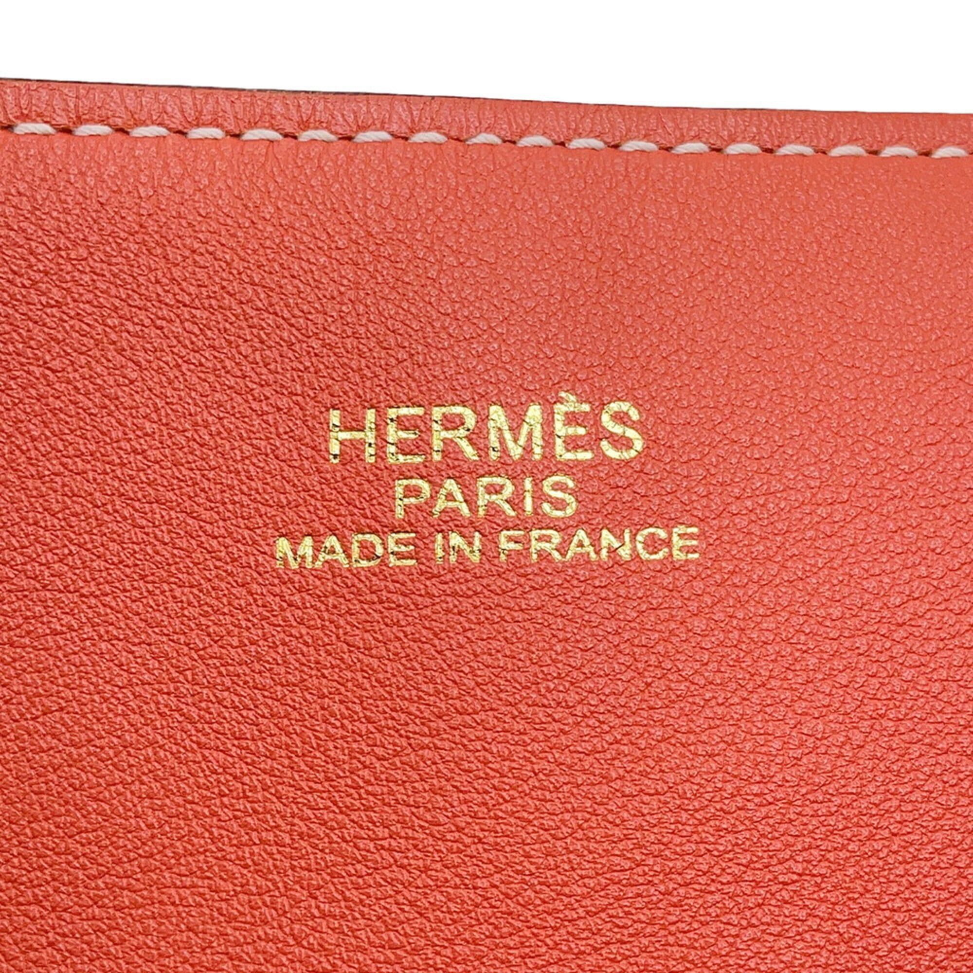 Hermes Hermes Double Sens Rouge Duchesse Bougainvillea Taurillon Clemence Swift Leather R Stamp Reversible Handbag HERMES Size ONE SIZE - 15 Thumbnail