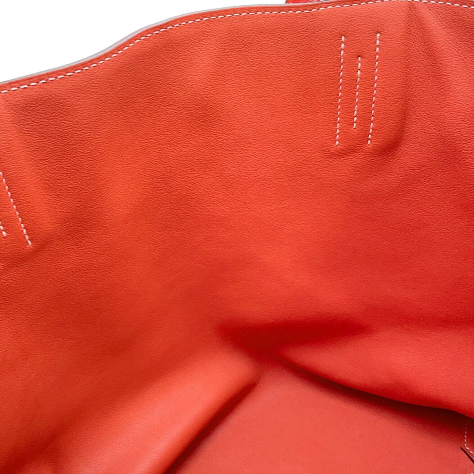 Hermes Hermes Double Sens Rouge Duchesse Bougainvillea Taurillon Clemence Swift Leather R Stamp Reversible Handbag HERMES Size ONE SIZE - 11 Thumbnail