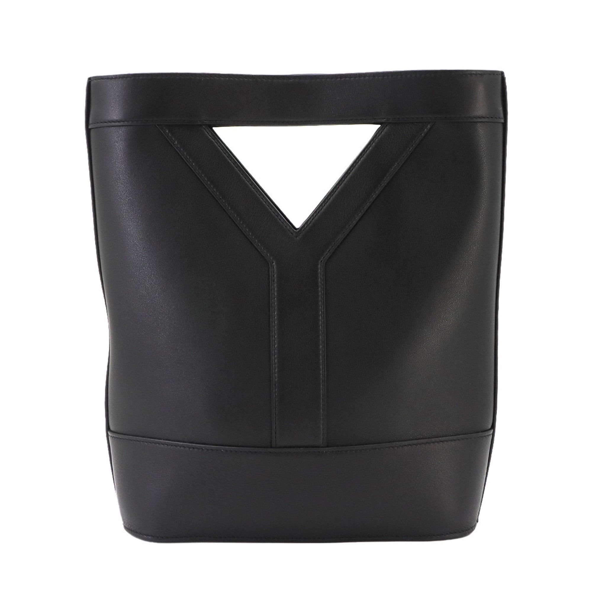 Saint Laurent Paris Saint Laurent Y Bucket Small 2-way Hand/Shoulder Handbag, Leather, Black, 808224, Gold Hardware Size ONE SIZE - 3 Thumbnail