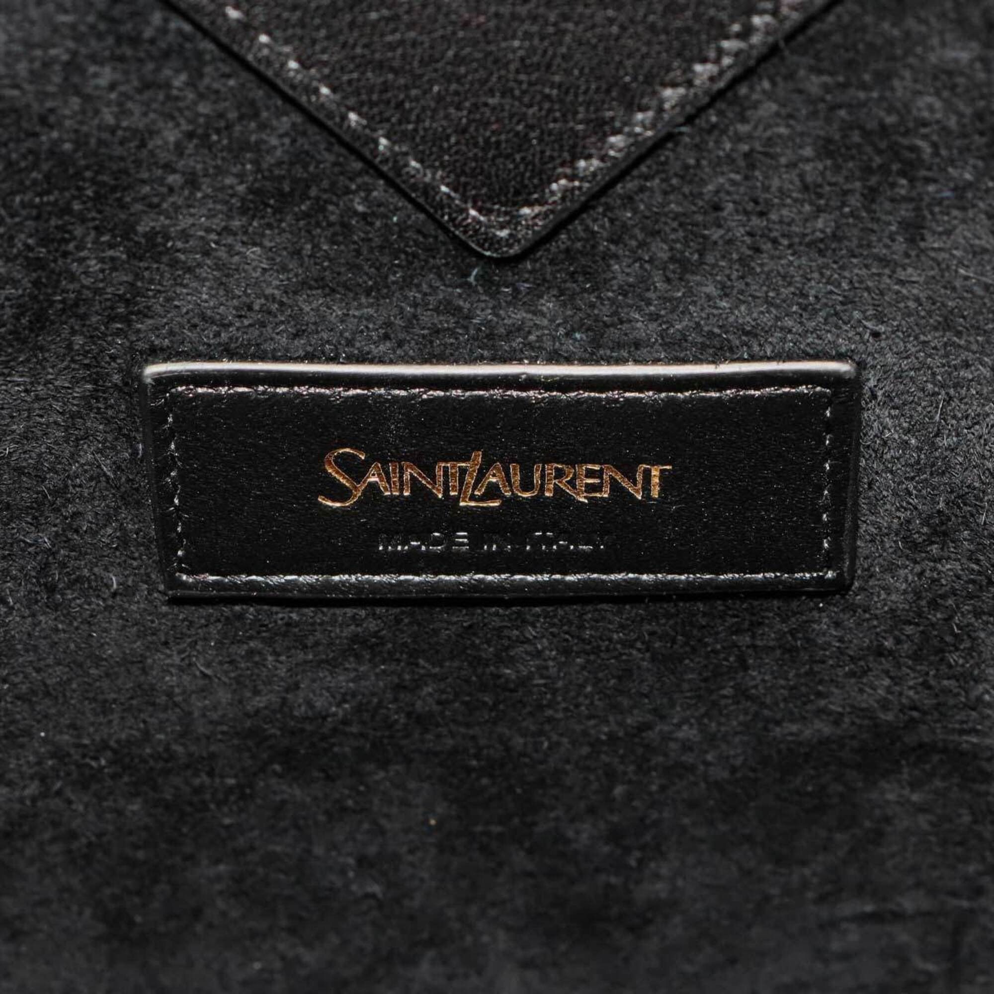 Saint Laurent Paris Saint Laurent Y Bucket Small 2-way Hand/Shoulder Handbag, Leather, Black, 808224, Gold Hardware Size ONE SIZE - 9 Thumbnail