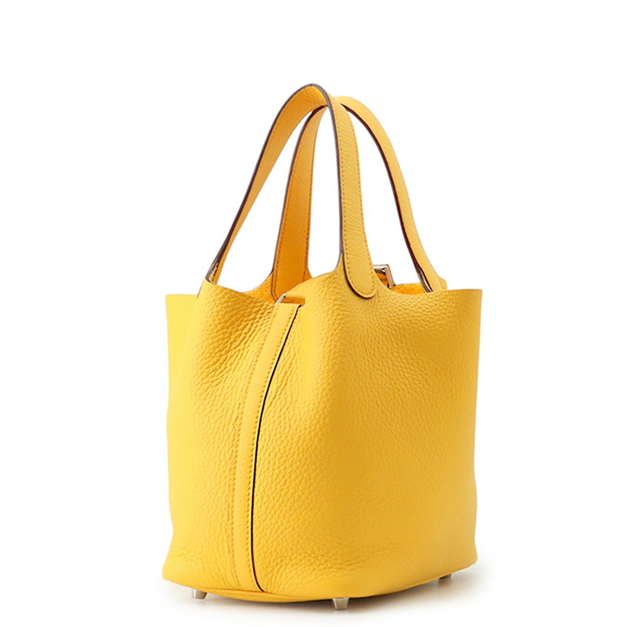 Hermes Hermes Picotin Lock PM Handbag, Jaune Ambre, Taurillon Clemence Leather, W Stamp, HERMES, Lock, Picotin, Women's, HERMES Size ONE SIZE - 2 Thumbnail