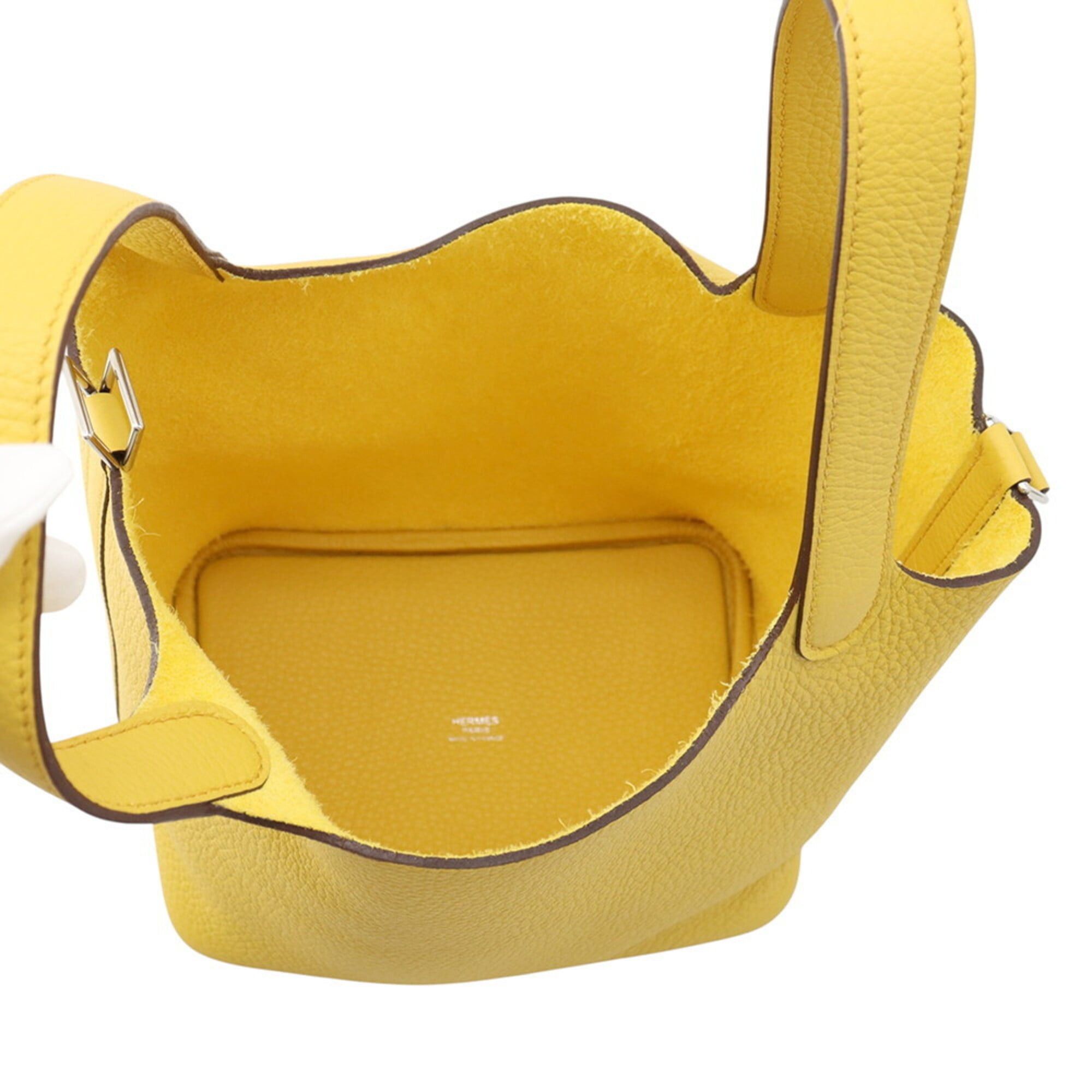 Hermes Hermes Picotin Lock PM Handbag, Jaune Ambre, Taurillon Clemence Leather, W Stamp, HERMES, Lock, Picotin, Women's, HERMES Size ONE SIZE - 5 Thumbnail