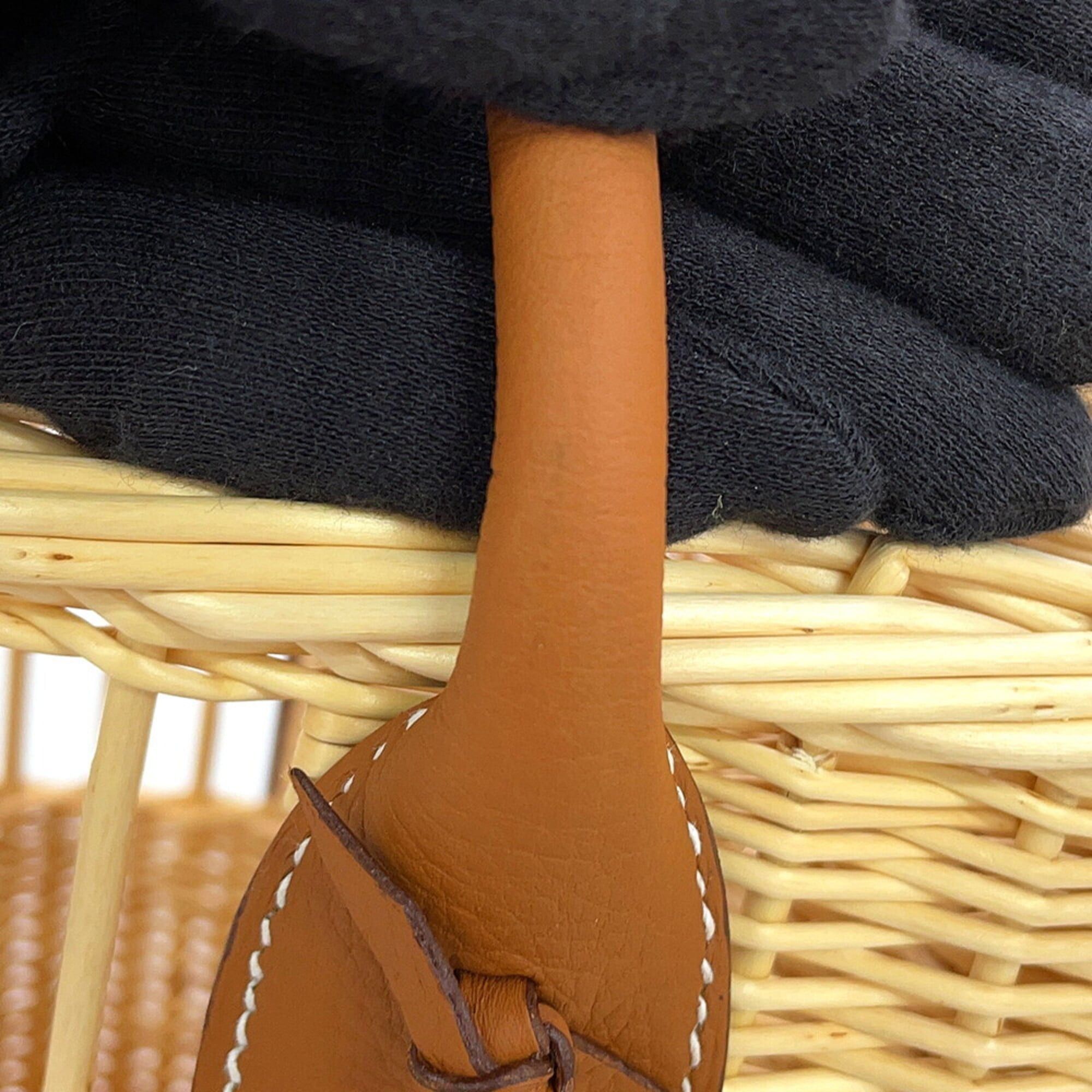 Hermes Hermes Bottle Basket Park Gold Willow Wood Taurillon Leather HERMES Wine Glass Included Handbag Size ONE SIZE - 8 Thumbnail