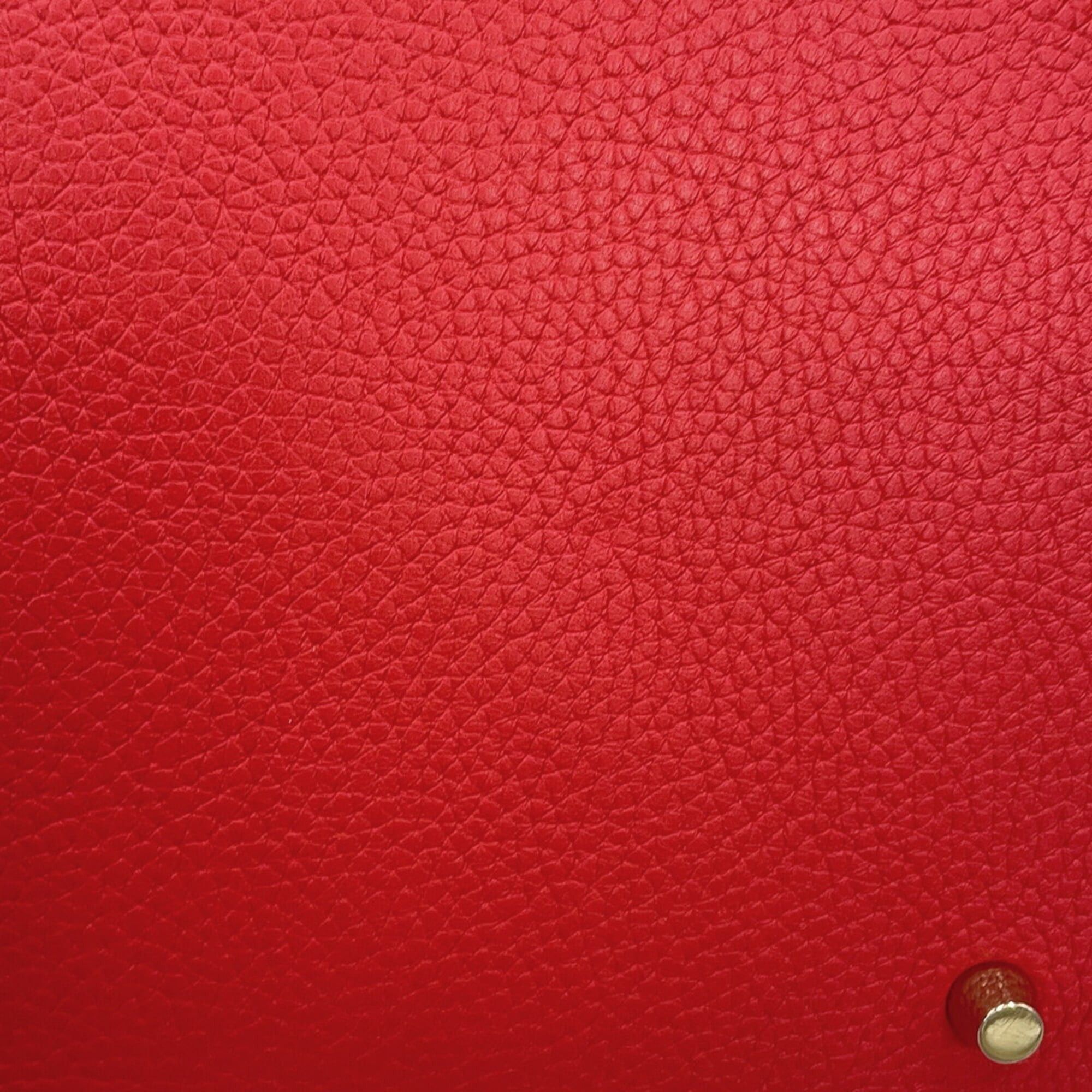 Hermes Hermes Picotin Lock MM handbag, Rouge Casaque, Taurillon Clemence leather, C stamp, HERMES tote bag, Lock, Picotin, women's, Size ONE SIZE - 6 Thumbnail