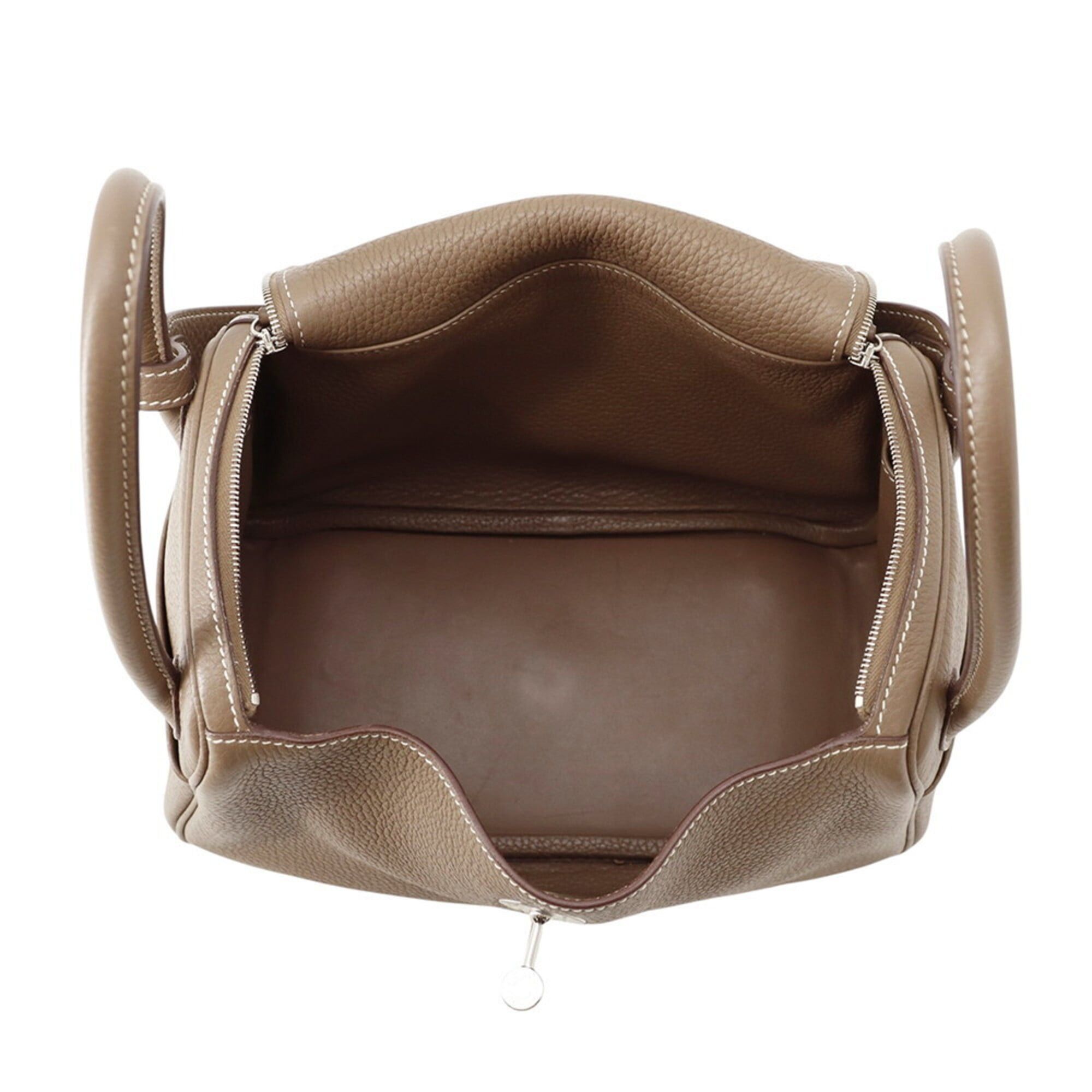 Hermes Hermes Lindy 26 Handbag, Etoupe, Taurillon Clemence Leather, □N Stamp, HERMES 2-way Shoulder Bag, Lindy, Women's Size ONE SIZE - 5 Thumbnail