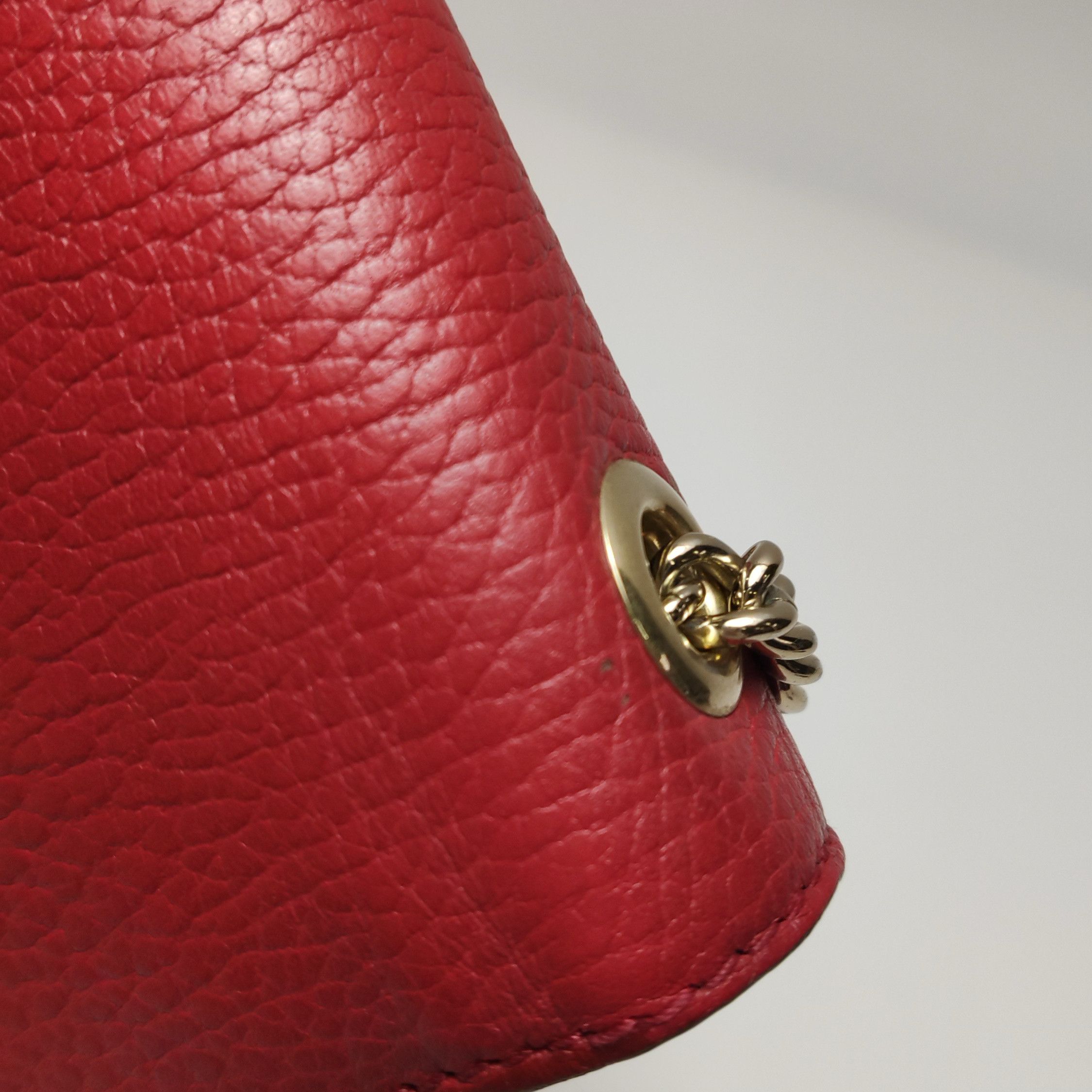 Gucci Gucci Interlocking G Red Leather Shoulder Bag Size ONE SIZE - 13 Thumbnail