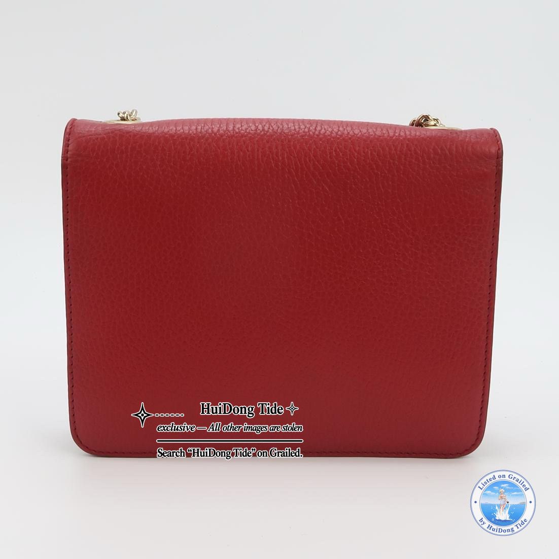 Gucci Gucci Interlocking G Red Leather Shoulder Bag Size ONE SIZE - 5 Thumbnail