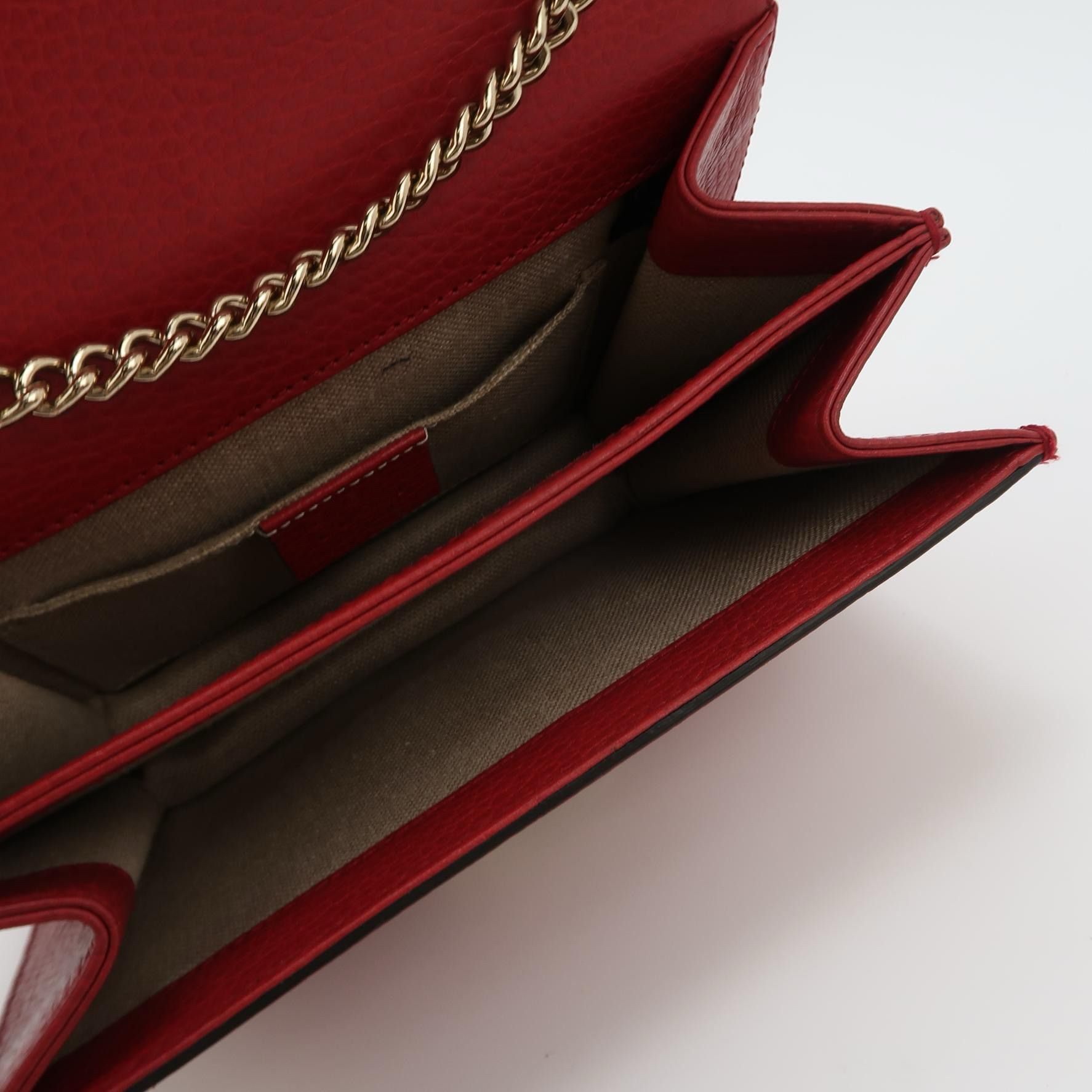 Gucci Gucci Interlocking G Red Leather Shoulder Bag Size ONE SIZE - 7 Thumbnail