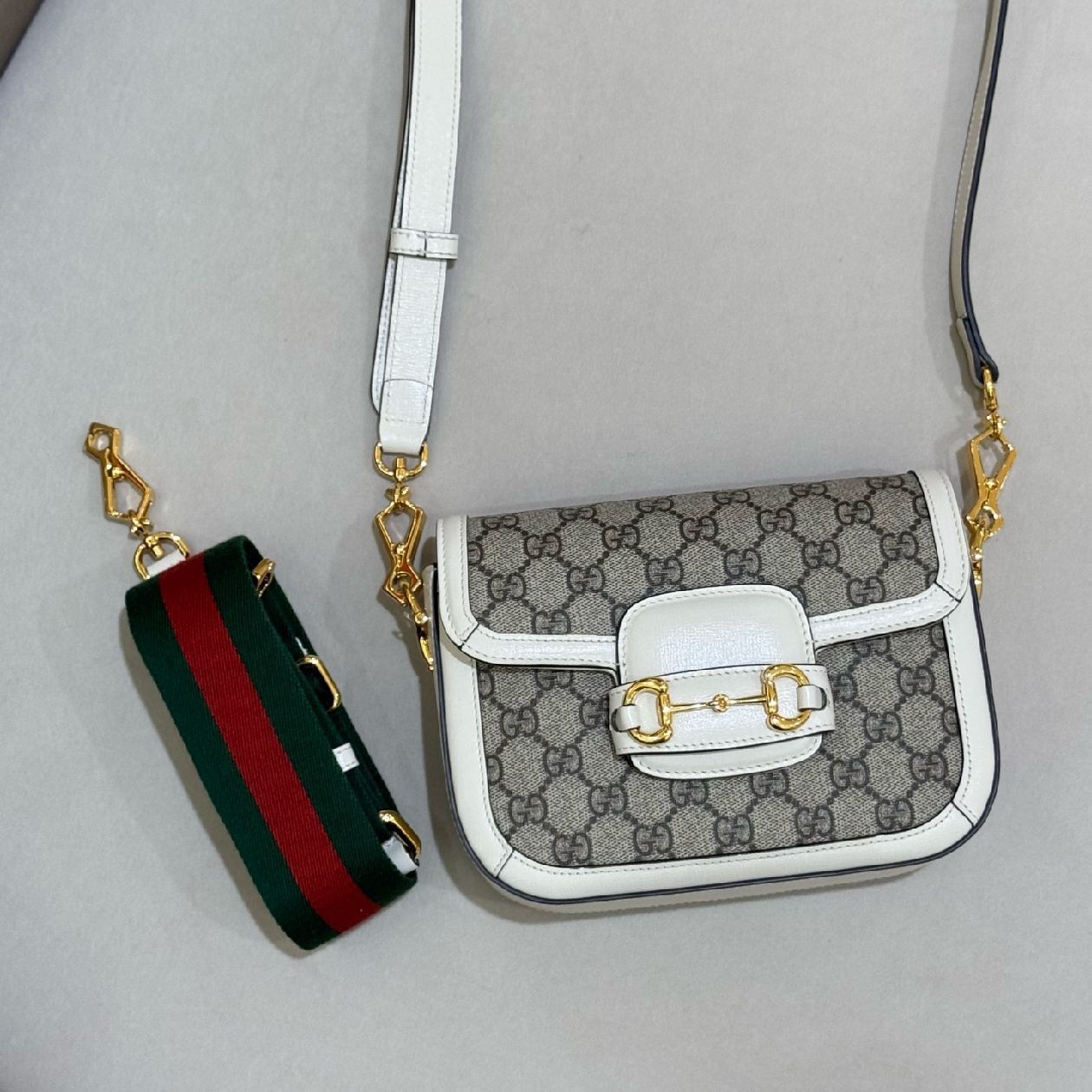 Gucci Gucci Horsebit 1955 Mini Canvas Crossbody Bag One Size Size ONE SIZE - 2 Thumbnail