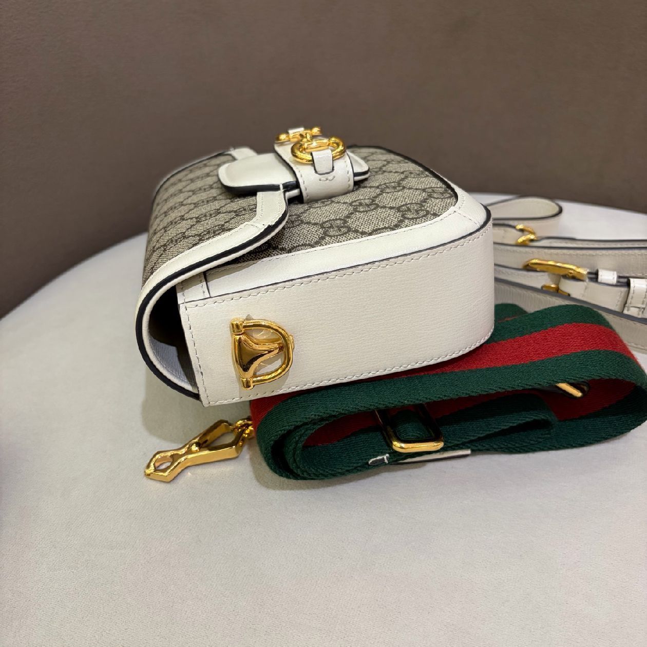 Gucci Gucci Horsebit 1955 Mini Canvas Crossbody Bag One Size Size ONE SIZE - 3 Thumbnail