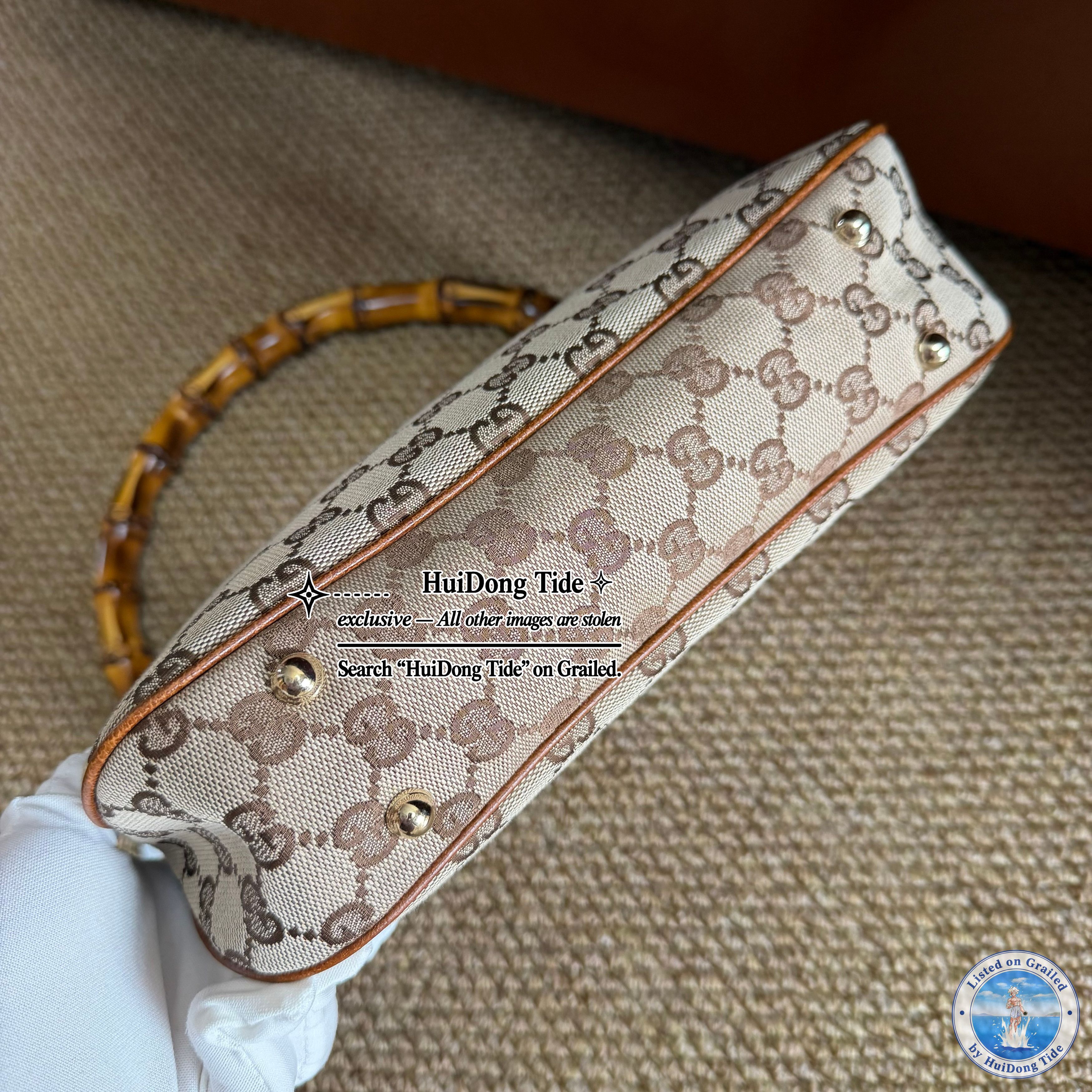 Gucci Gucci Canvas Bamboo Handle Bag Size ONE SIZE - 7 Thumbnail