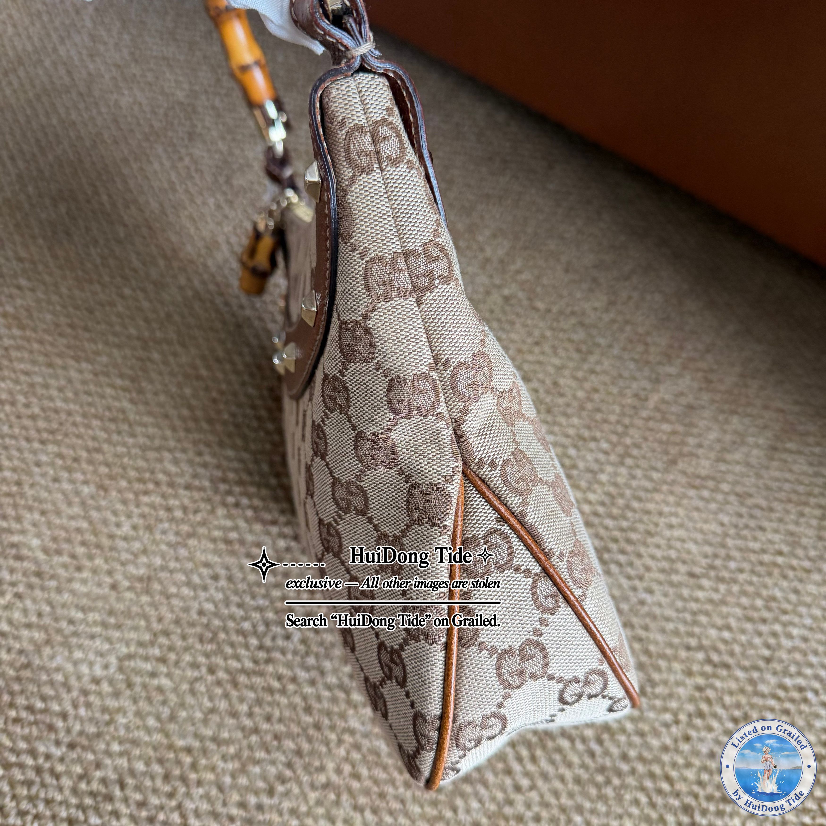 Gucci Gucci Canvas Bamboo Handle Bag Size ONE SIZE - 5 Thumbnail