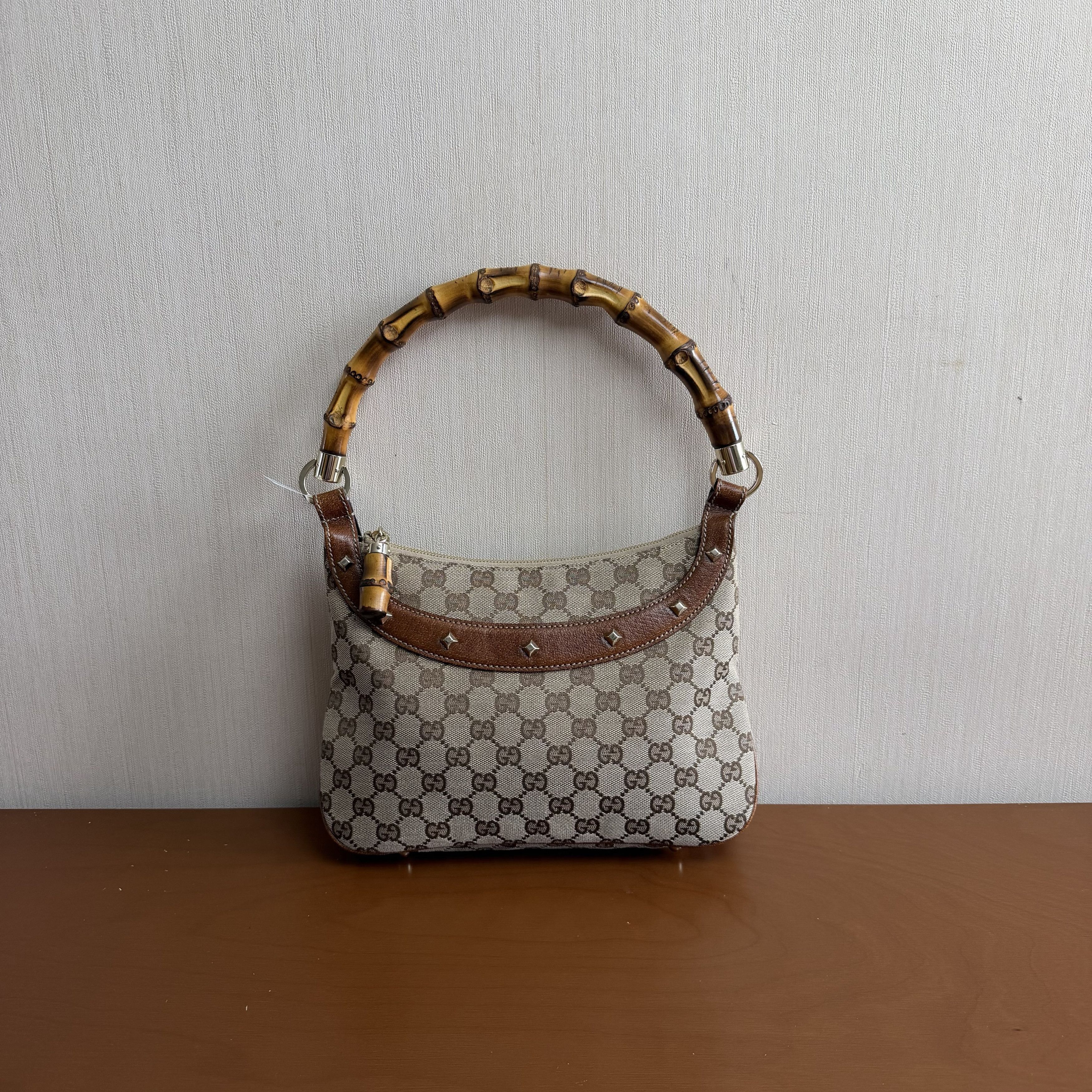 Gucci Gucci Canvas Bamboo Handle Bag Size ONE SIZE - 2 Thumbnail