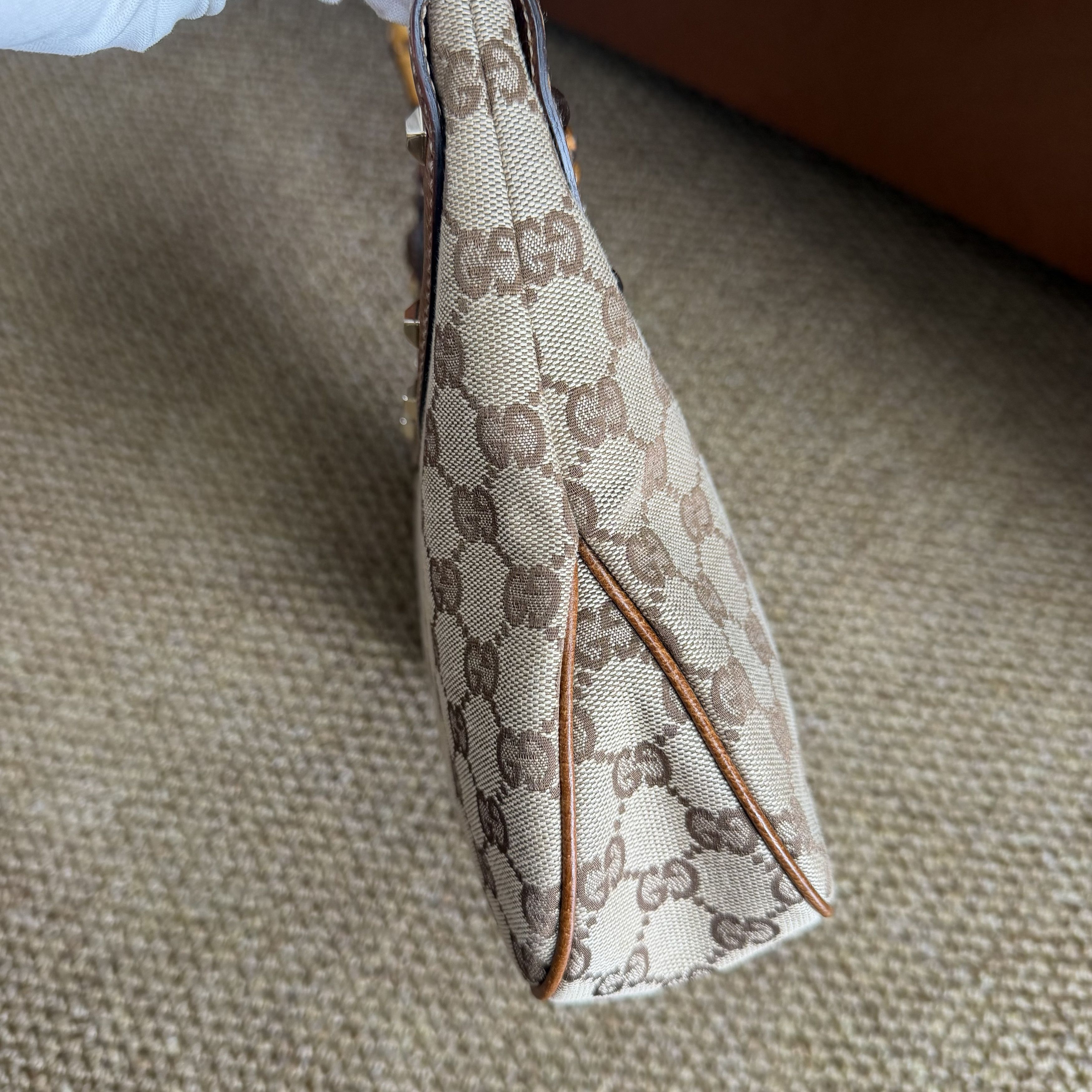 Gucci Gucci Canvas Bamboo Handle Bag Size ONE SIZE - 6 Thumbnail