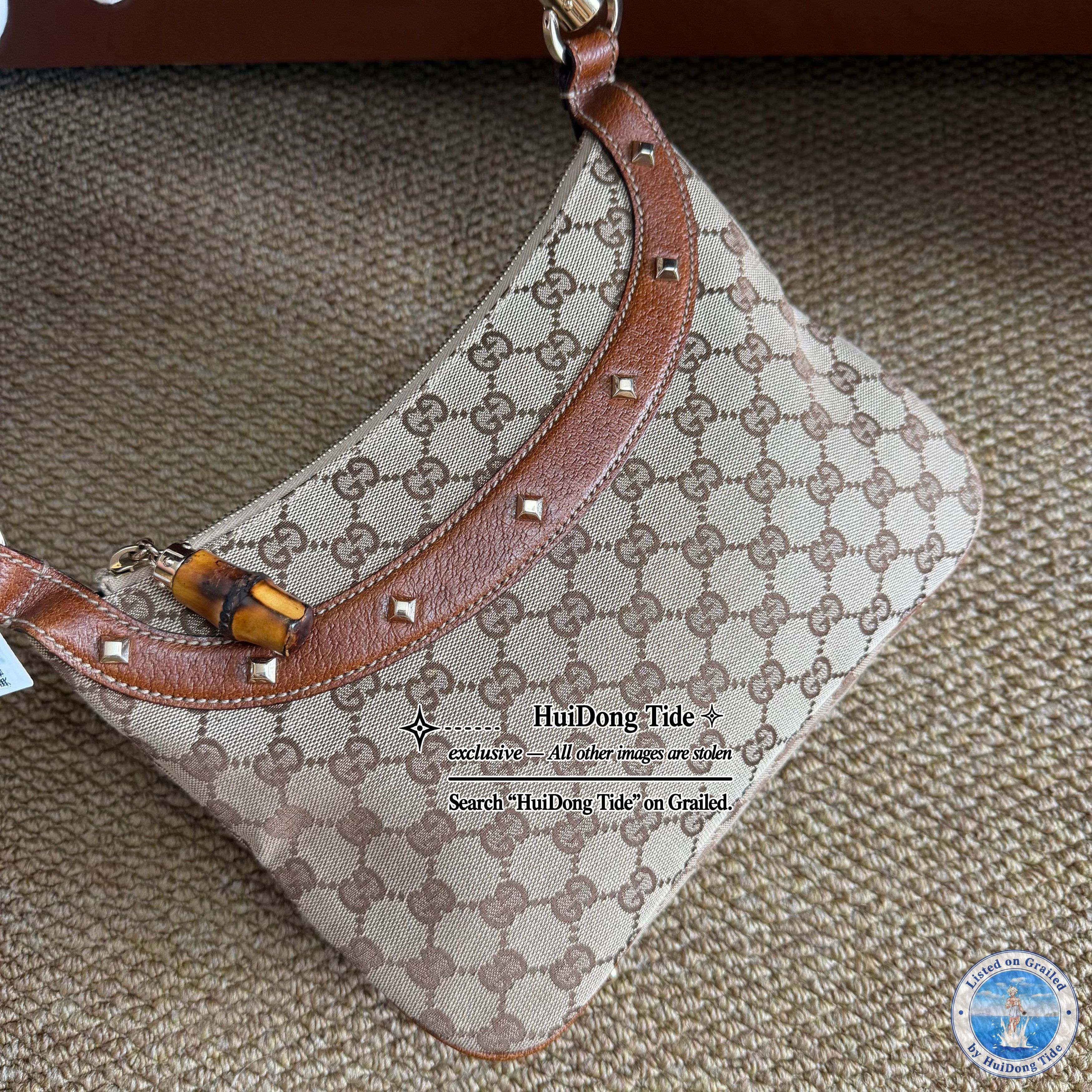 Gucci Gucci Canvas Bamboo Handle Bag Size ONE SIZE - 3 Thumbnail
