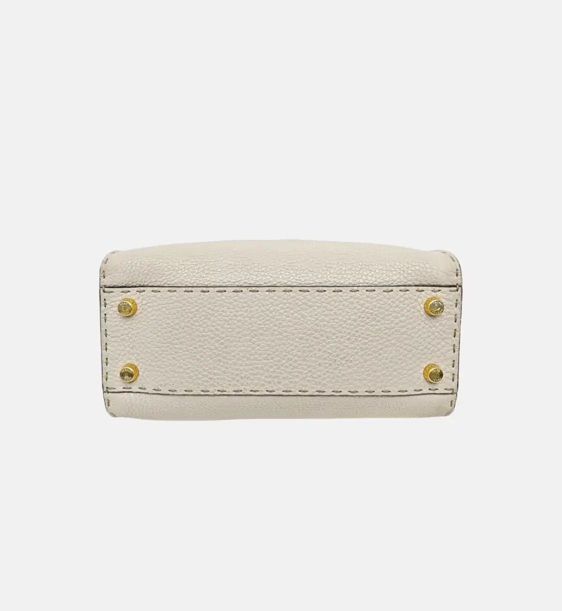 Fendi FENDI Peekaboo light greycowhide leather shoulder bag crossbody bag handbag gold Size ONE SIZE - 6 Thumbnail