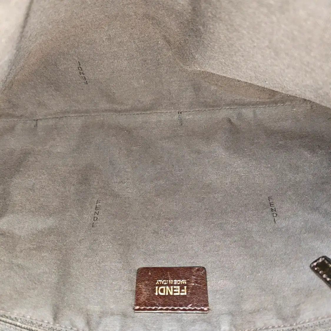 Fendi FENDI Mia brown canvas doubleF shoulder bag handbag gold hardware Size ONE SIZE - 7 Thumbnail