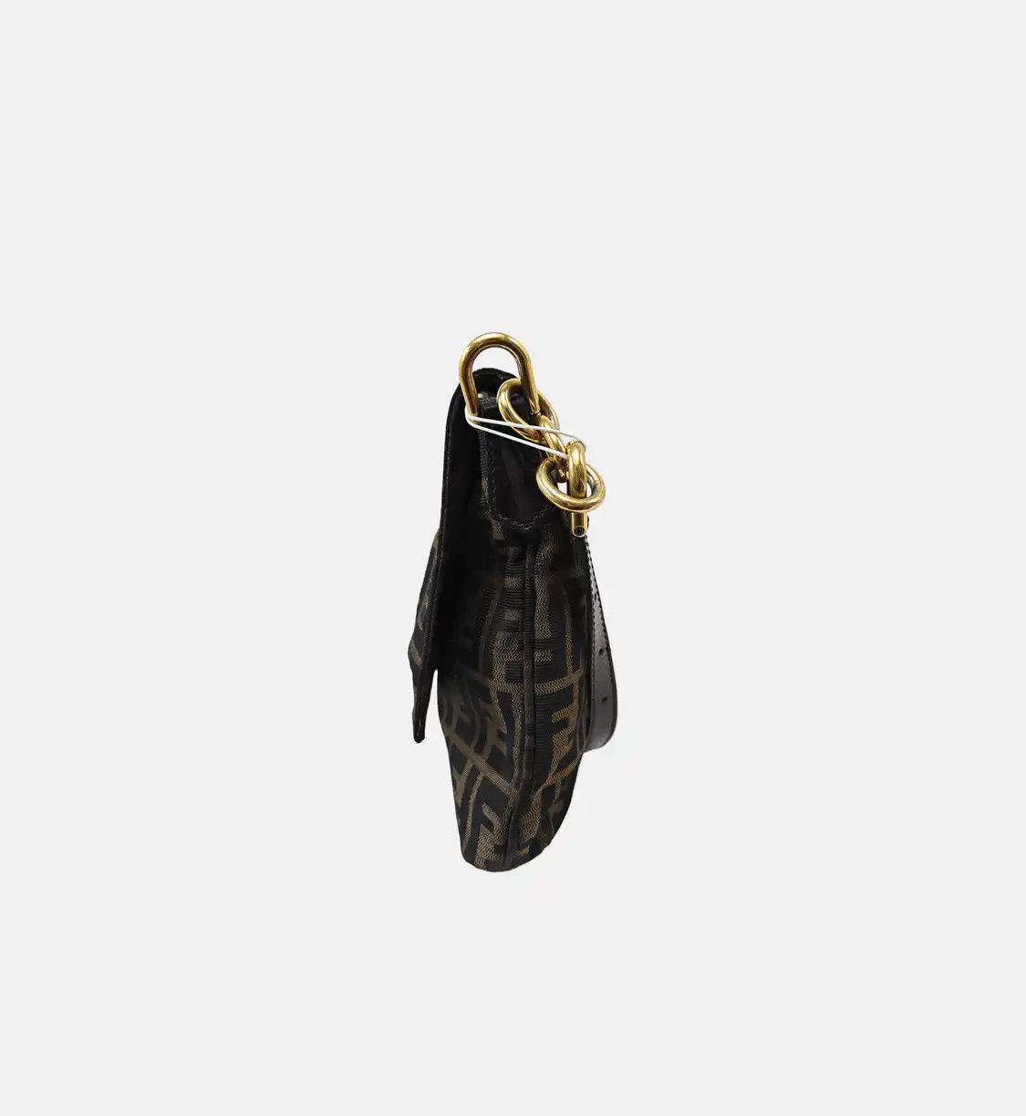 Fendi FENDI Mia brown canvas doubleF shoulder bag handbag gold hardware Size ONE SIZE - 3 Thumbnail