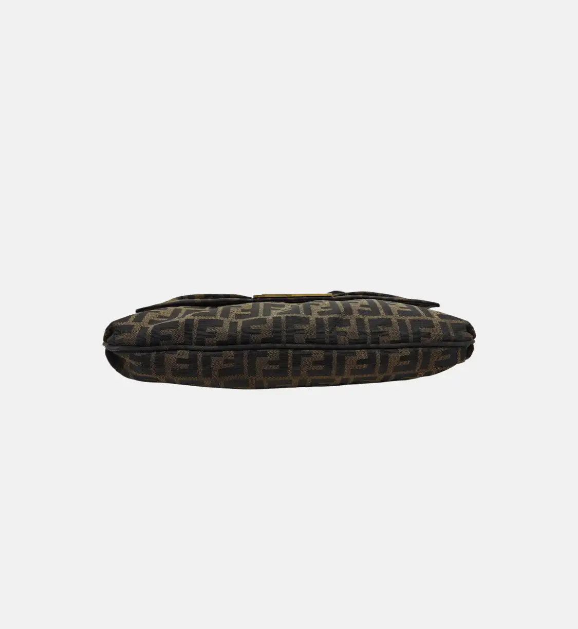 Fendi FENDI Mia brown canvas doubleF shoulder bag handbag gold hardware Size ONE SIZE - 6 Thumbnail