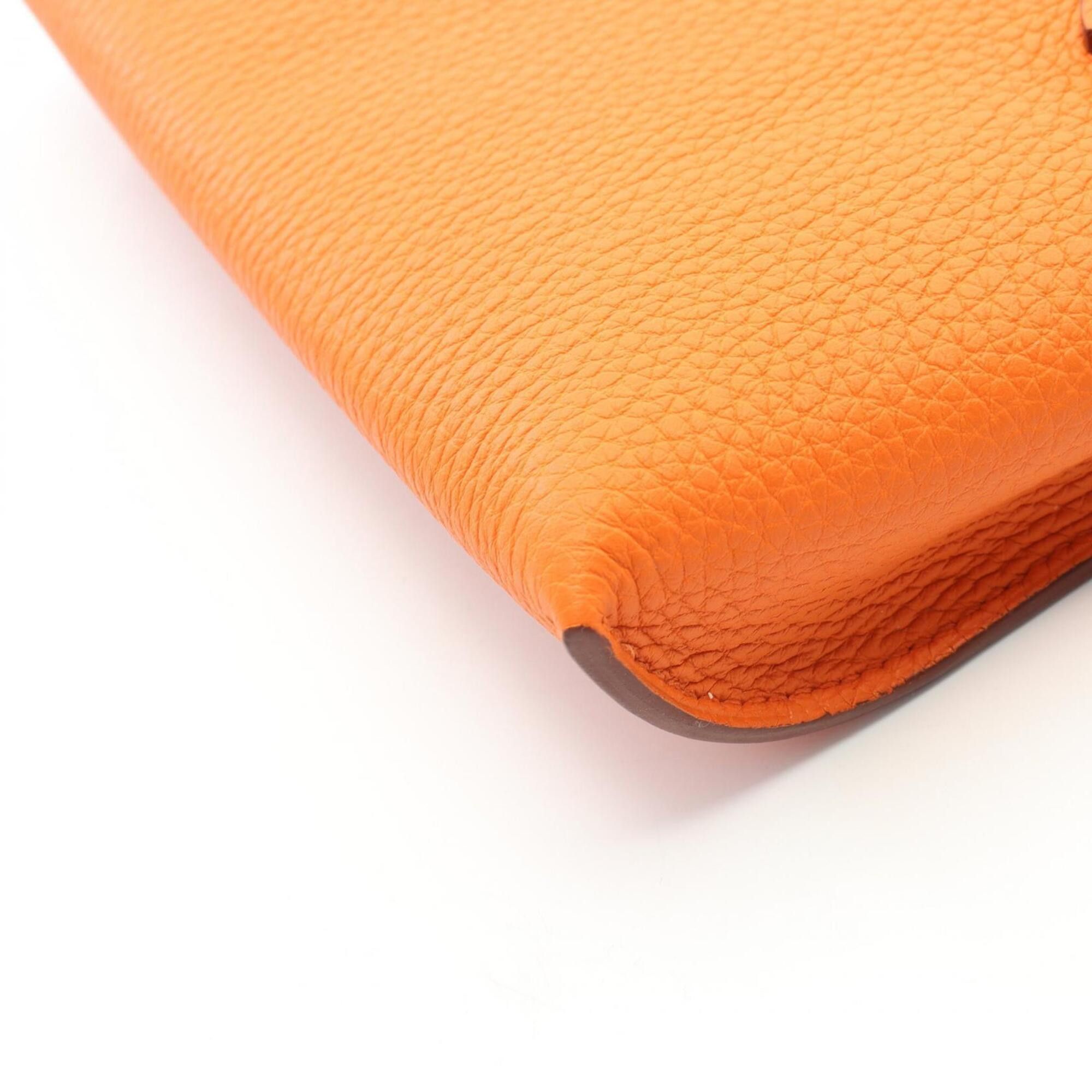 Hermes Hermes Vid Poche Shoulder Bag Handbag Togo Leather Women's Orange Size ONE SIZE - 7 Thumbnail