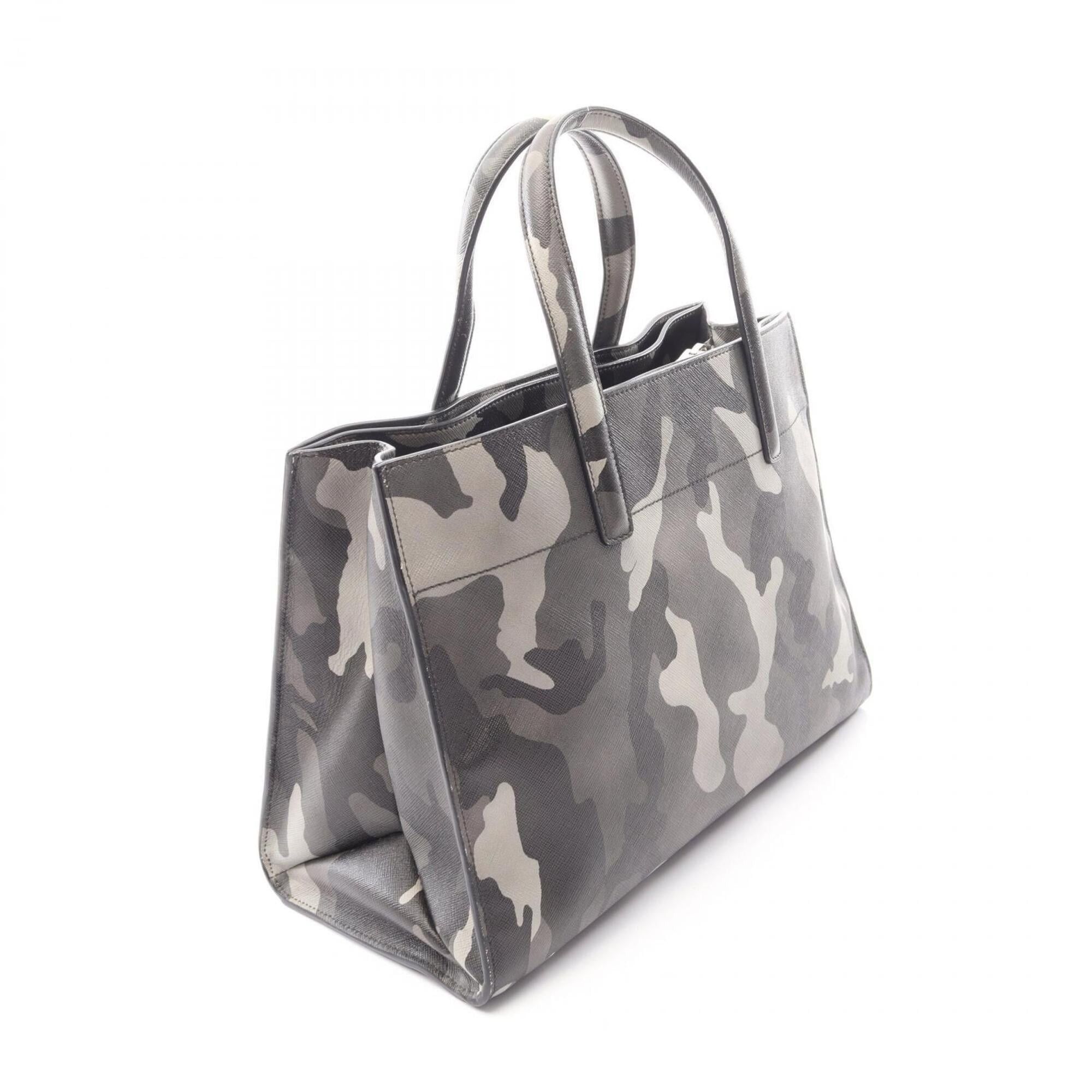 Prada Prada SAFFIANO SOFT 2WAY Handbag, Saffiano Leather, Women's, Gray/Multicolor, B2603P Size ONE SIZE - 2 Thumbnail