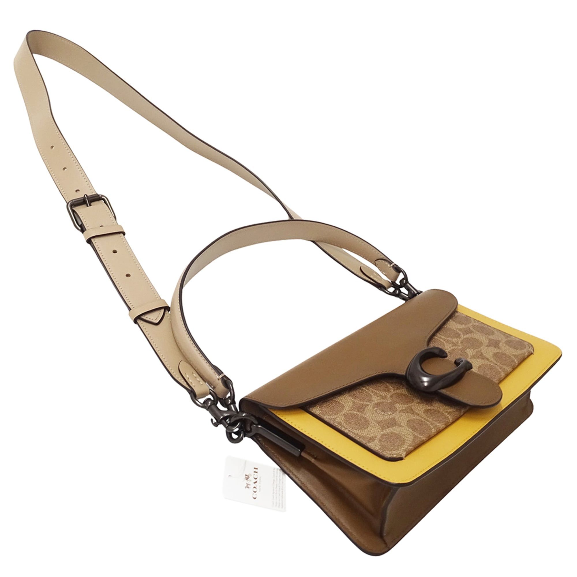 Coach Coach Women's Handbag, Brand Handbag/Shoulder Bag, 2-way, Tabby Signature Leather, Brown/Yellow, G2022 4606 Size ONE SIZE - 4 Thumbnail