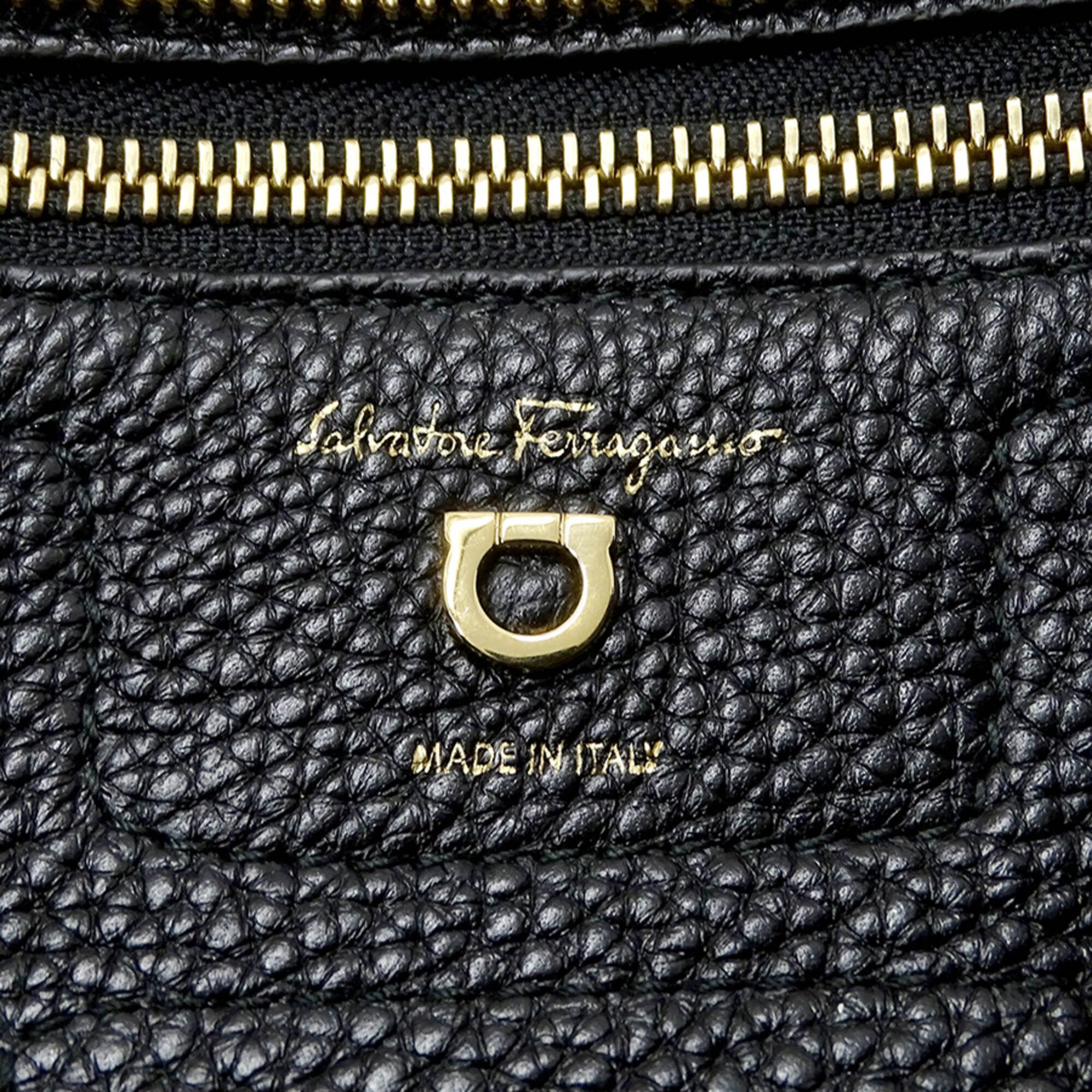 Salvatore Ferragamo Salvatore Ferragamo Ferragamo handbag for women, brand name, handbag/shoulder bag, 2-way, Gancini leather, black. Size ONE SIZE - 5 Thumbnail