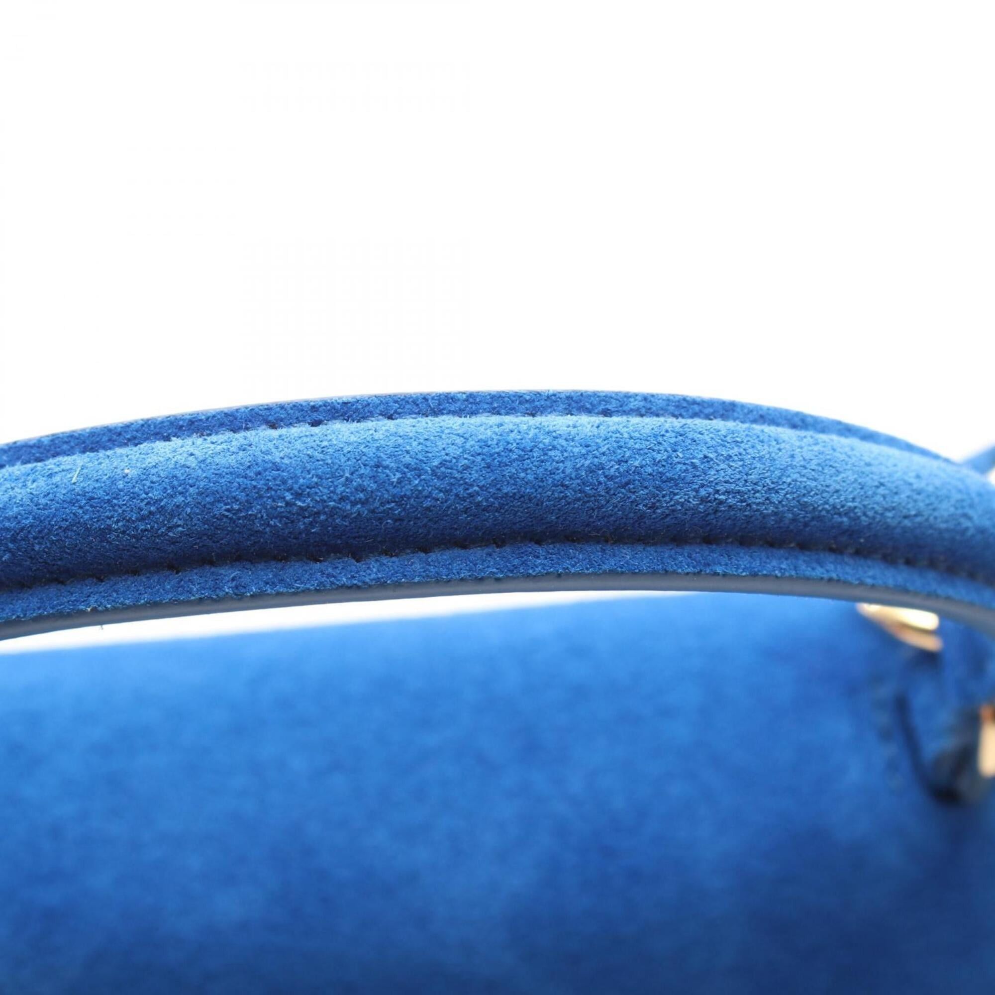 Celine Celine Teen Nino Triomphe 2-Way Handbag, Suede, Women's, Blue Size ONE SIZE - 14 Thumbnail