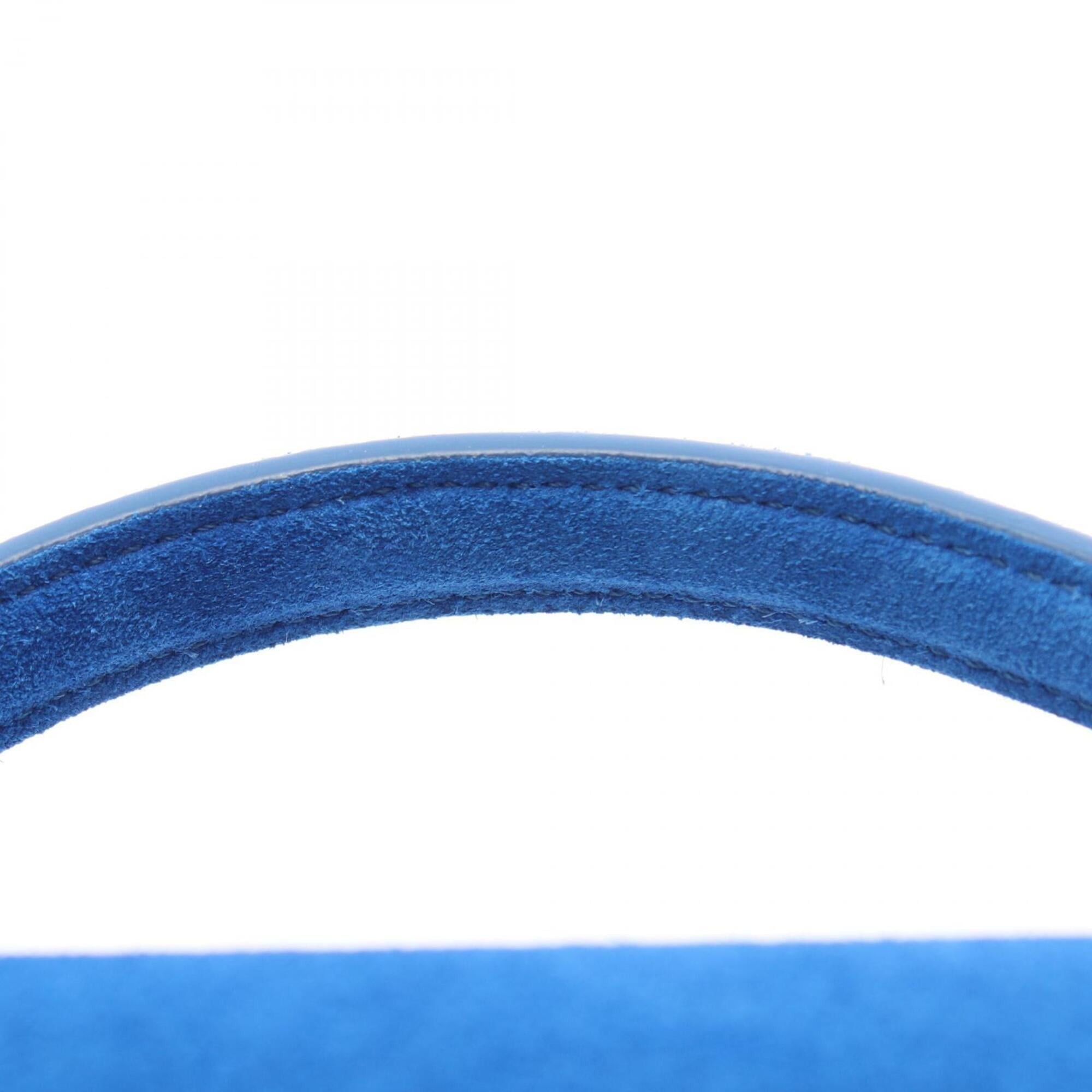 Celine Celine Teen Nino Triomphe 2-Way Handbag, Suede, Women's, Blue Size ONE SIZE - 13 Thumbnail