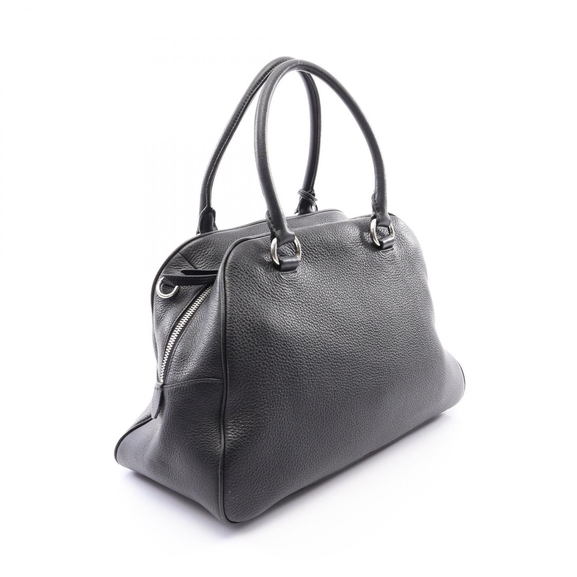 Prada Prada Logo 2-Way Handbag Leather for Women Black Size ONE SIZE - 2 Thumbnail