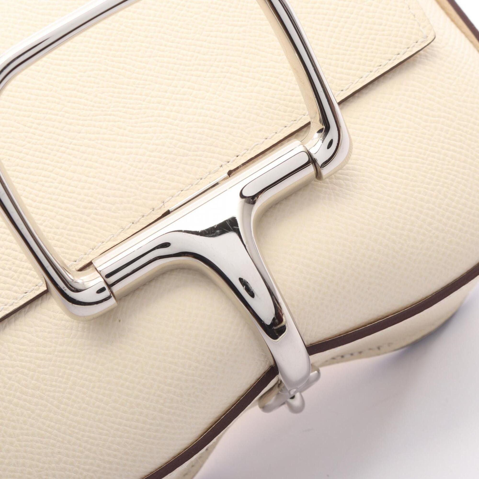 Hermes Hermes Della Cavalleria Mini Shoulder Bag/Handbag, Veau Epsom Leather, Ivory. Size ONE SIZE - 6 Thumbnail