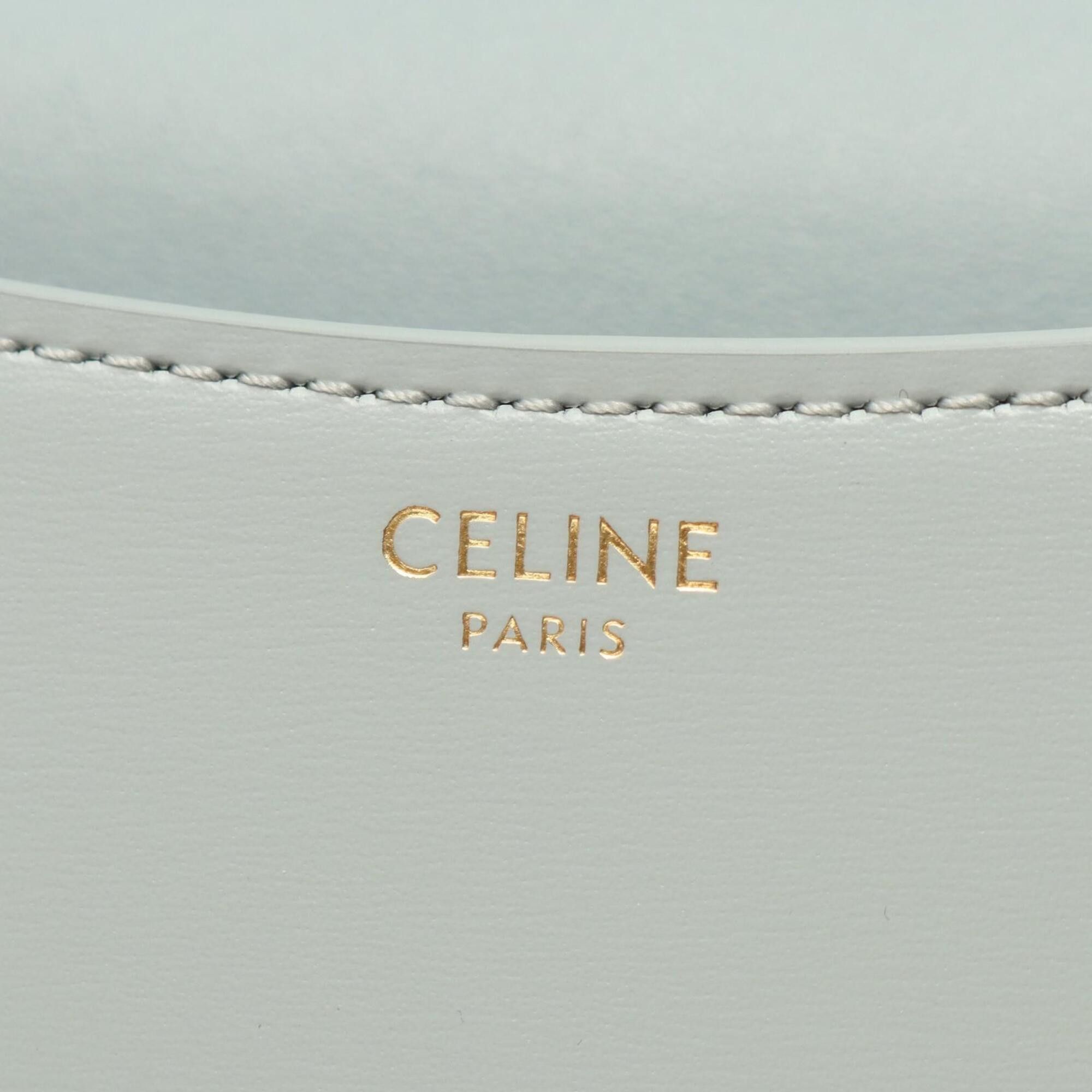 Celine Celine Teen Laura 2-Way Handbag, Leather, Women's, Blue Size ONE SIZE - 4 Thumbnail