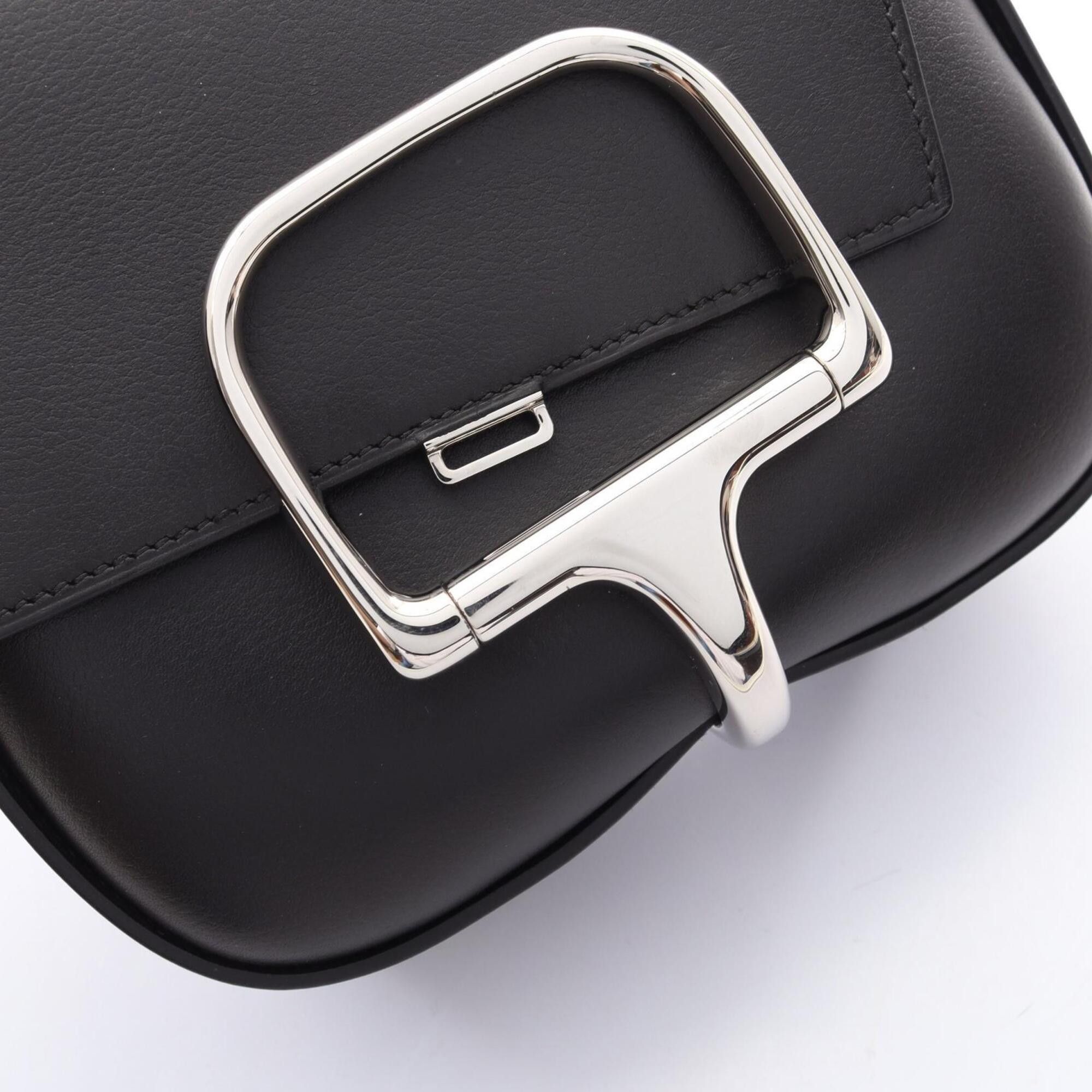 Hermes Hermes Della Cavalleria Mini Shoulder Bag Handbag Leather Evergrain Women's Black Size ONE SIZE - 8 Thumbnail