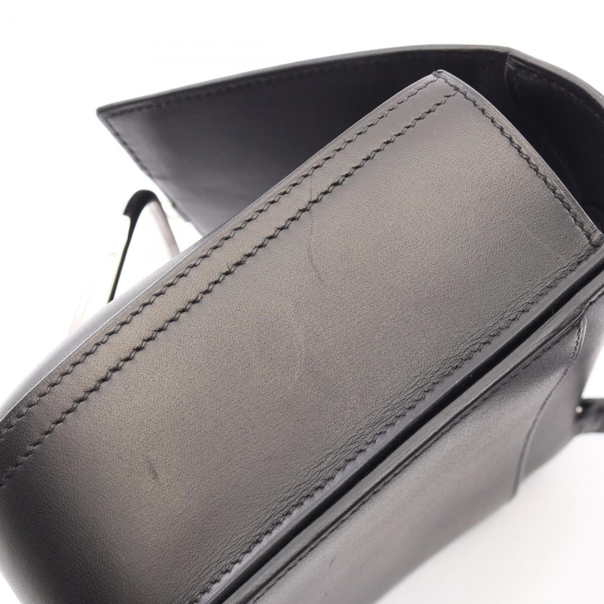 Hermes Hermes Della Cavalleria Mini Shoulder Bag Handbag Leather Evergrain Women's Black Size ONE SIZE - 6 Thumbnail