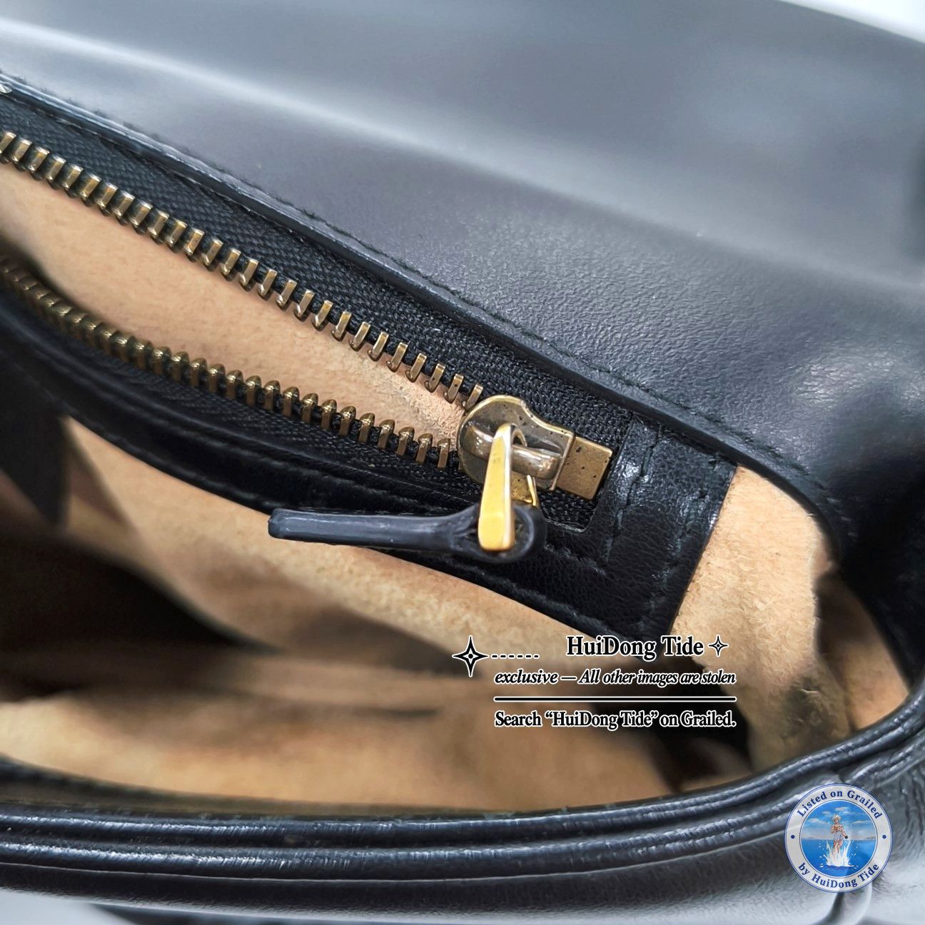 Gucci Gucci GG Marmont Black Leather Quilted Handle Bag Size ONE SIZE - 15 Thumbnail