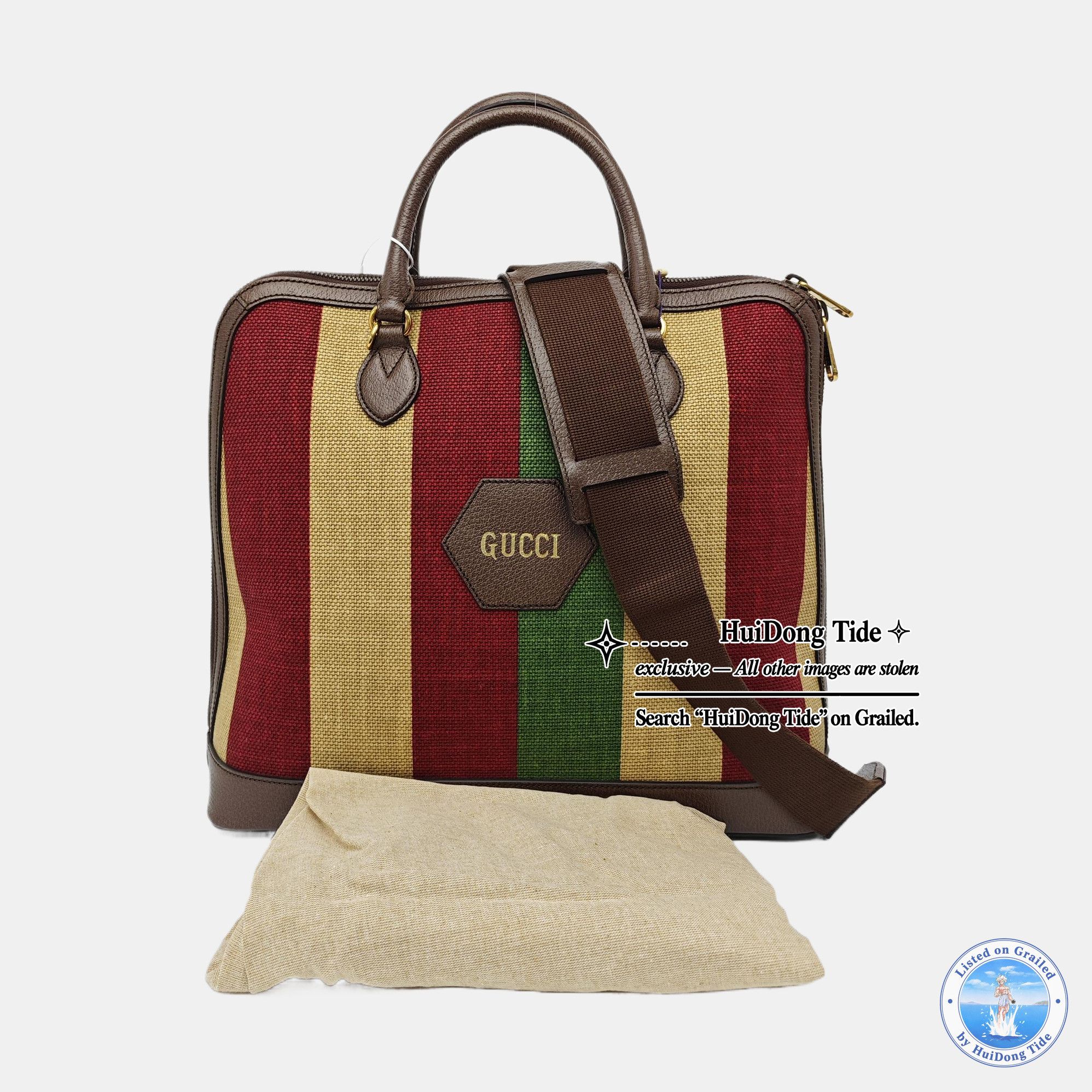 Gucci Gucci Horsebit 1955 Multi-Color Canvas Handle Bag Size ONE SIZE - 7 Thumbnail