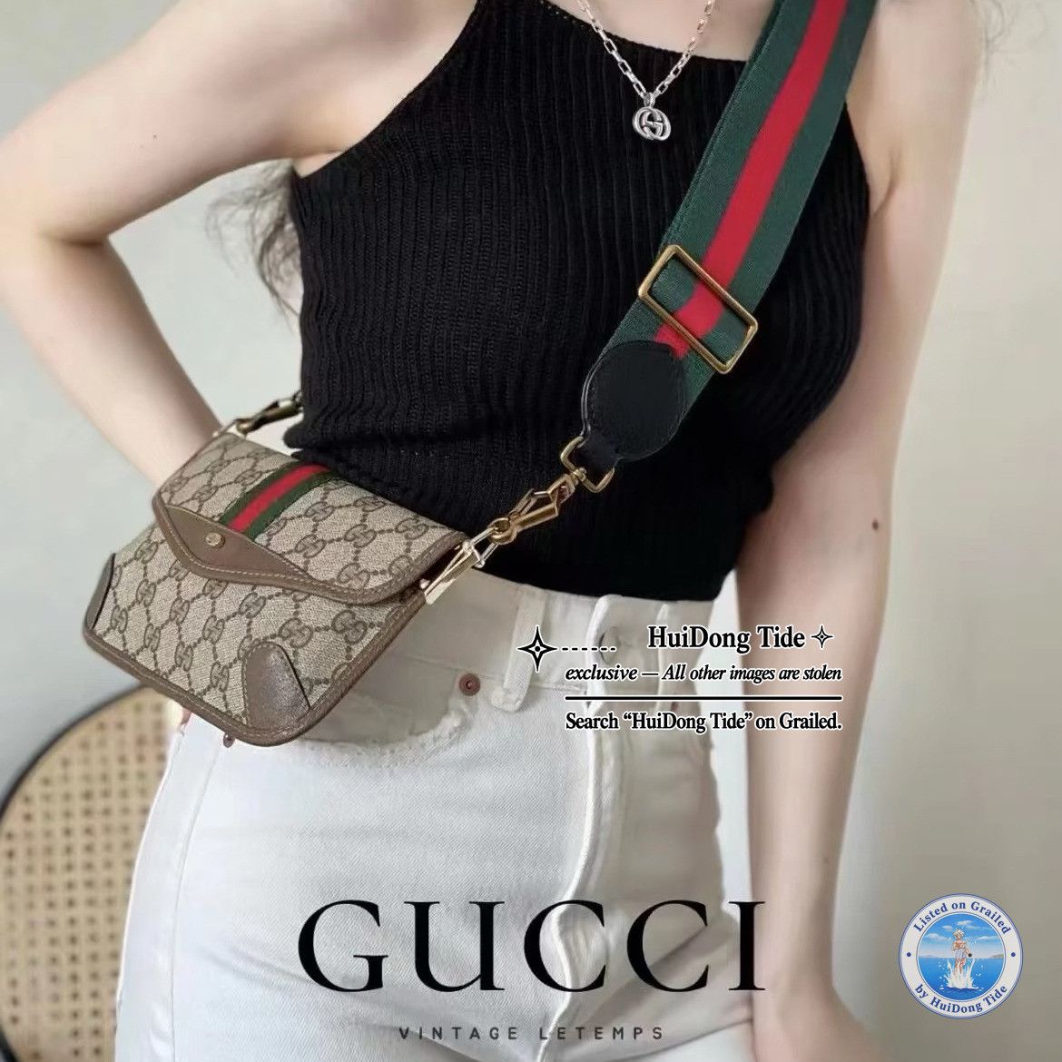 Gucci Gucci Monogram Web Stripe Clutch Size ONE SIZE Size ONE SIZE - 4 Thumbnail