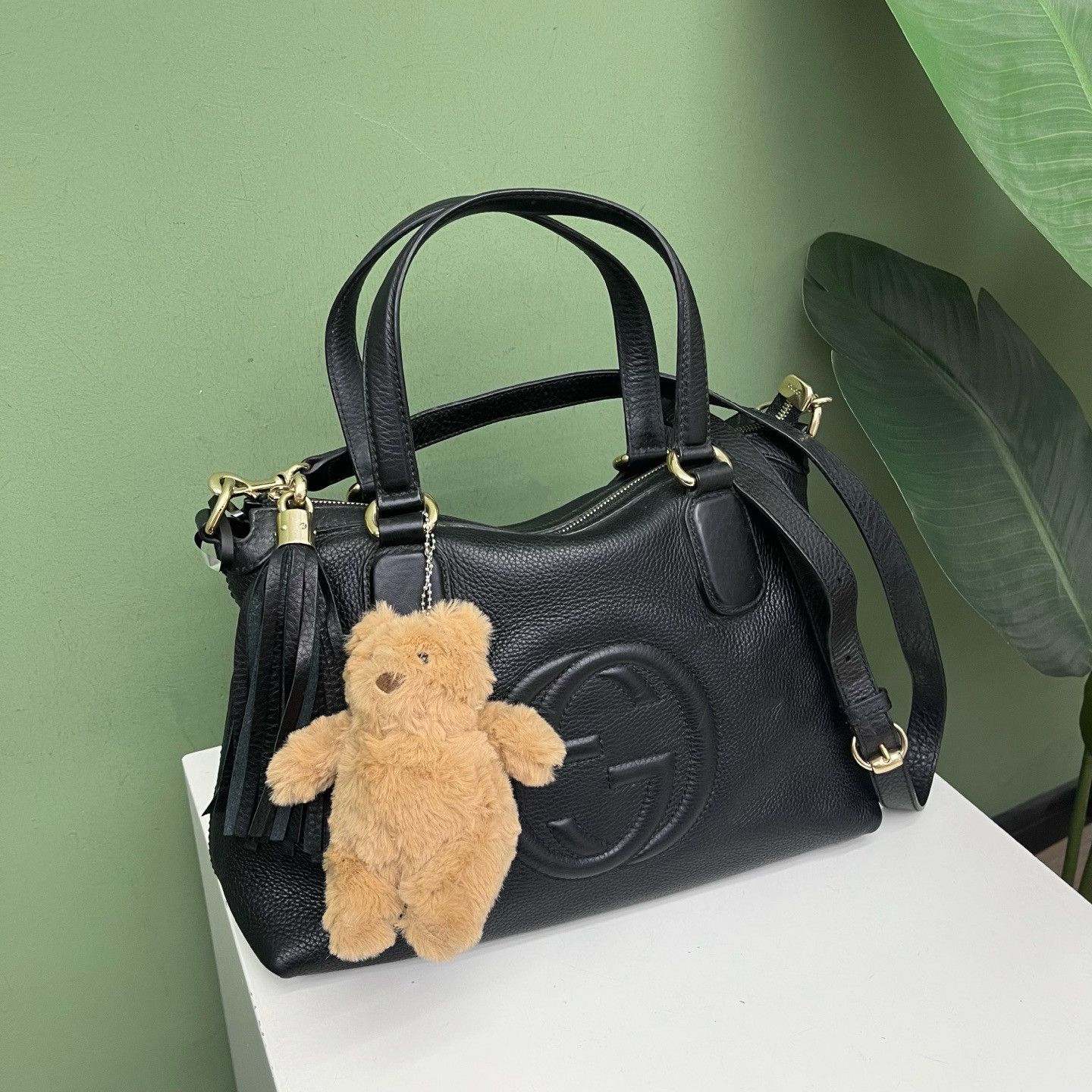 Gucci Gucci Soho Black Leather Embossed Shoulder Bag Size ONE SIZE - 2 Thumbnail