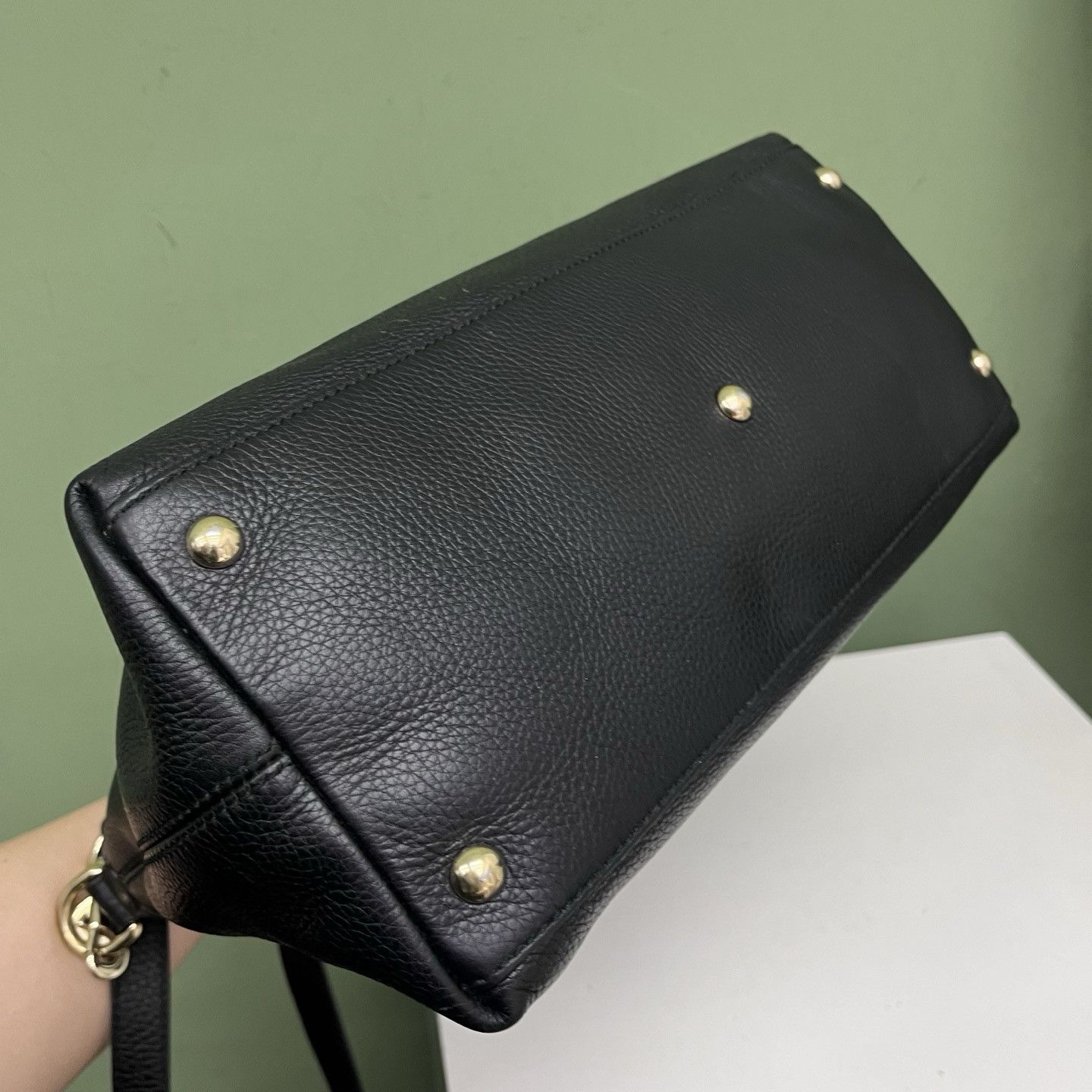 Gucci Gucci Soho Black Leather Embossed Shoulder Bag Size ONE SIZE - 12 Thumbnail
