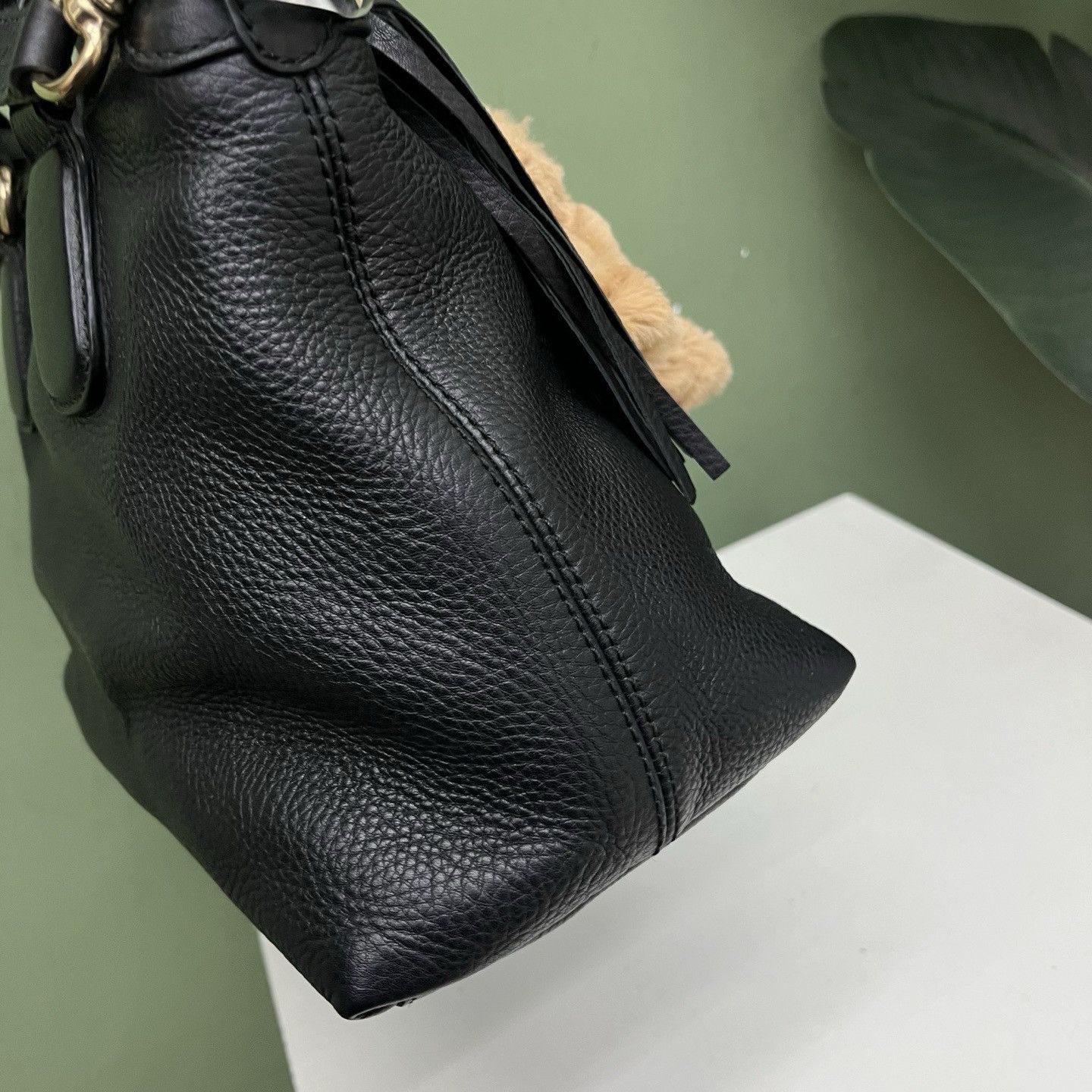 Gucci Gucci Soho Black Leather Embossed Shoulder Bag Size ONE SIZE - 8 Thumbnail