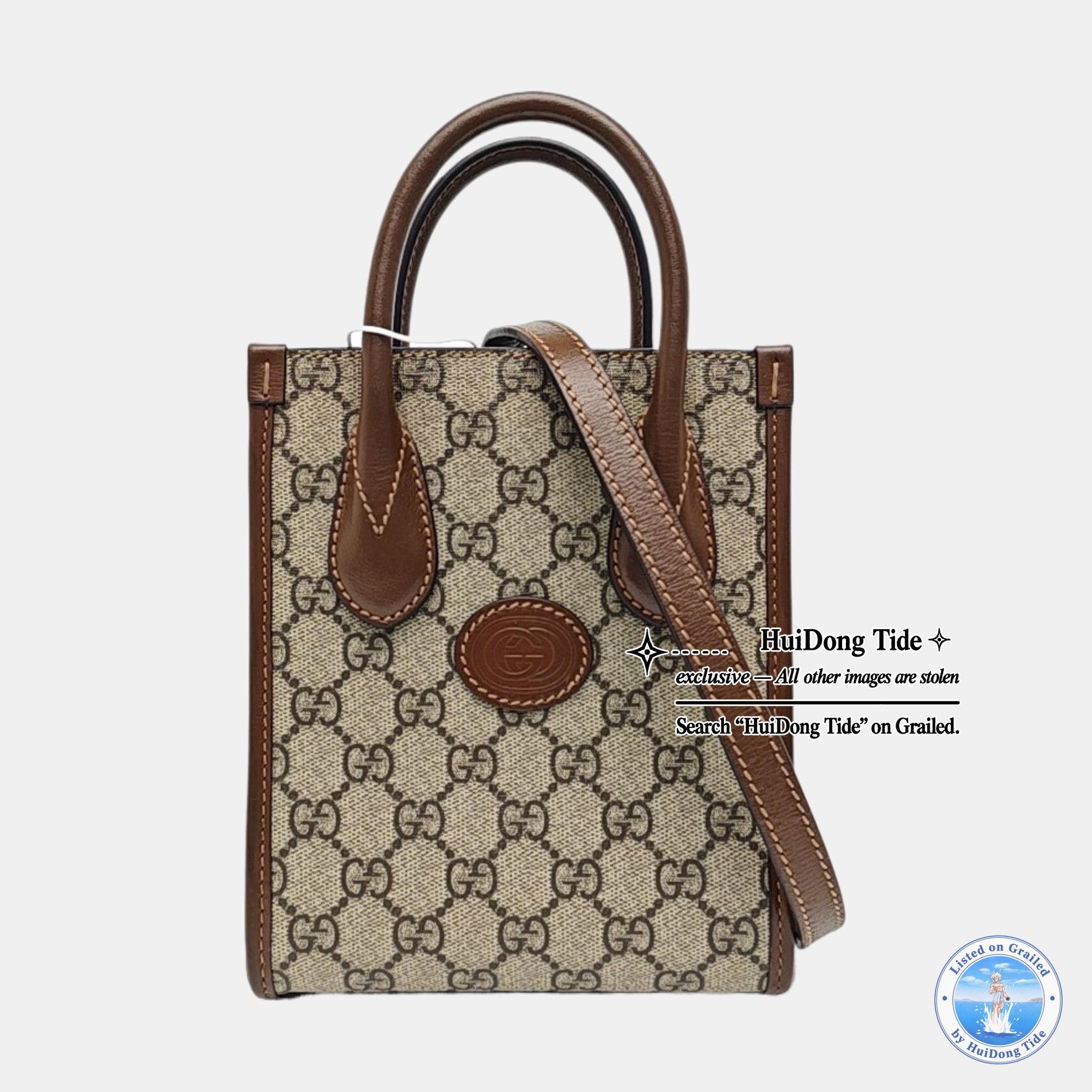 Gucci Gucci GG Supreme Canvas Mini Tote Bag Size ONE SIZE - 8 Thumbnail