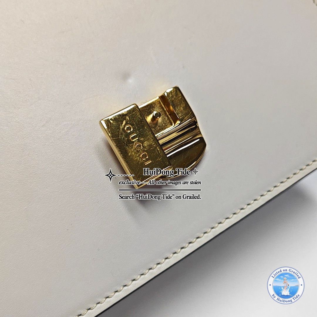 Gucci Gucci Sylvie Mini White Leather Handle Bag Size ONE SIZE - 9 Thumbnail