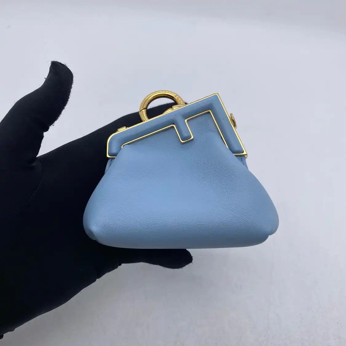 Fendi FENDI First blue cowhide leather shoulder bag Size ONE SIZE - 4 Thumbnail