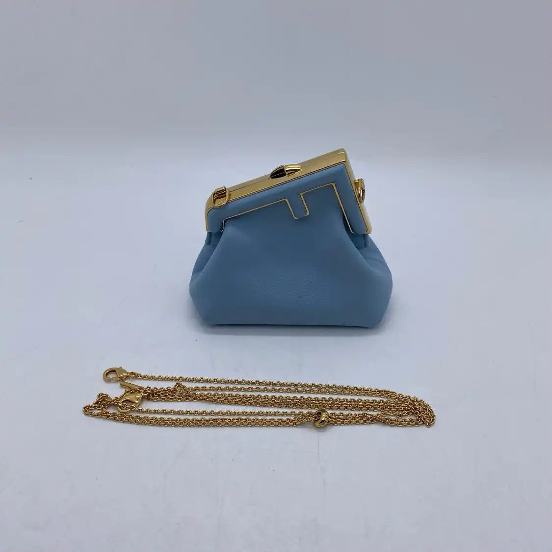 Fendi FENDI First blue cowhide leather shoulder bag Size ONE SIZE - 7 Thumbnail