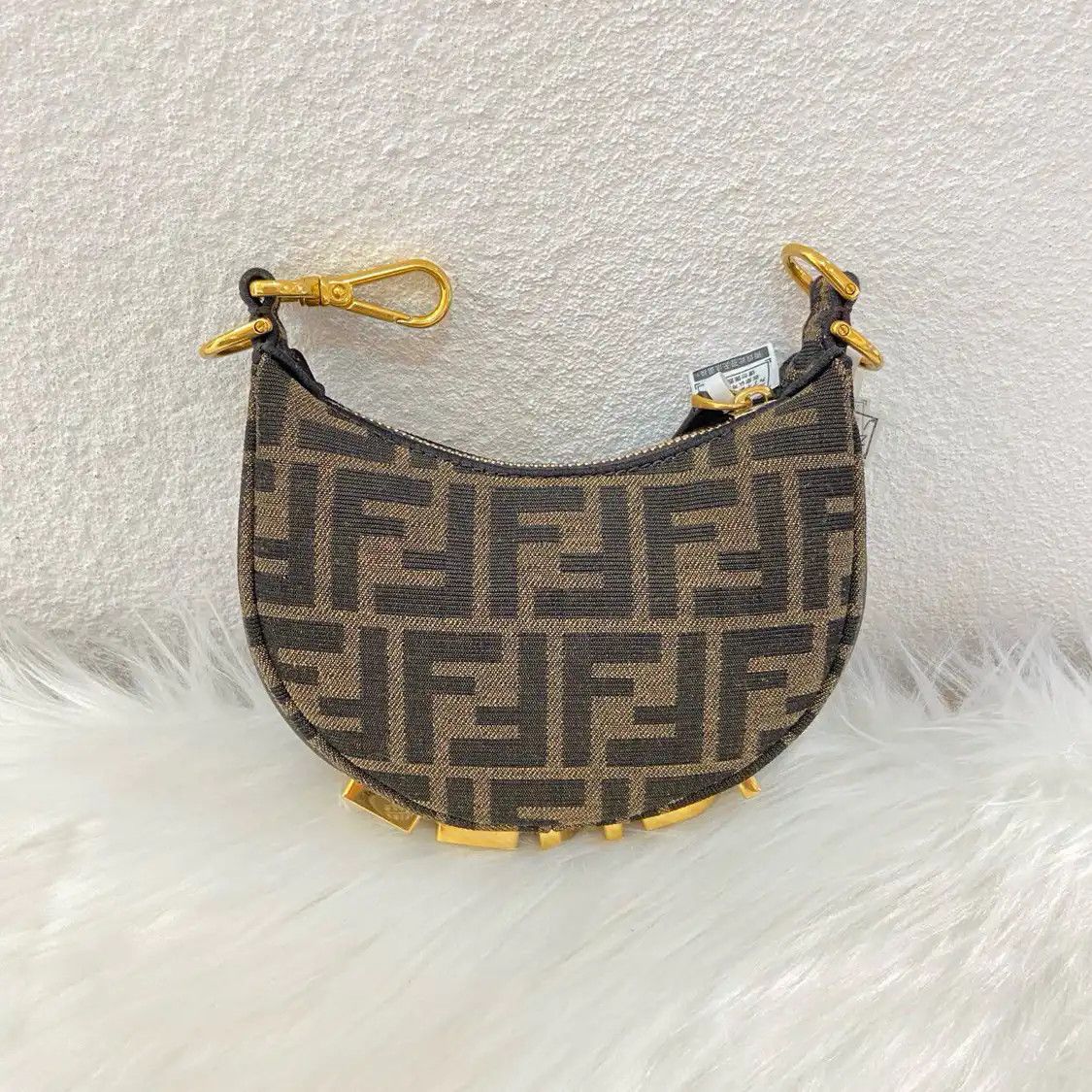 Fendi FENDI Fendigraphy micro brown canvas doubleF monogram shoulder bag Size ONE SIZE - 2 Thumbnail