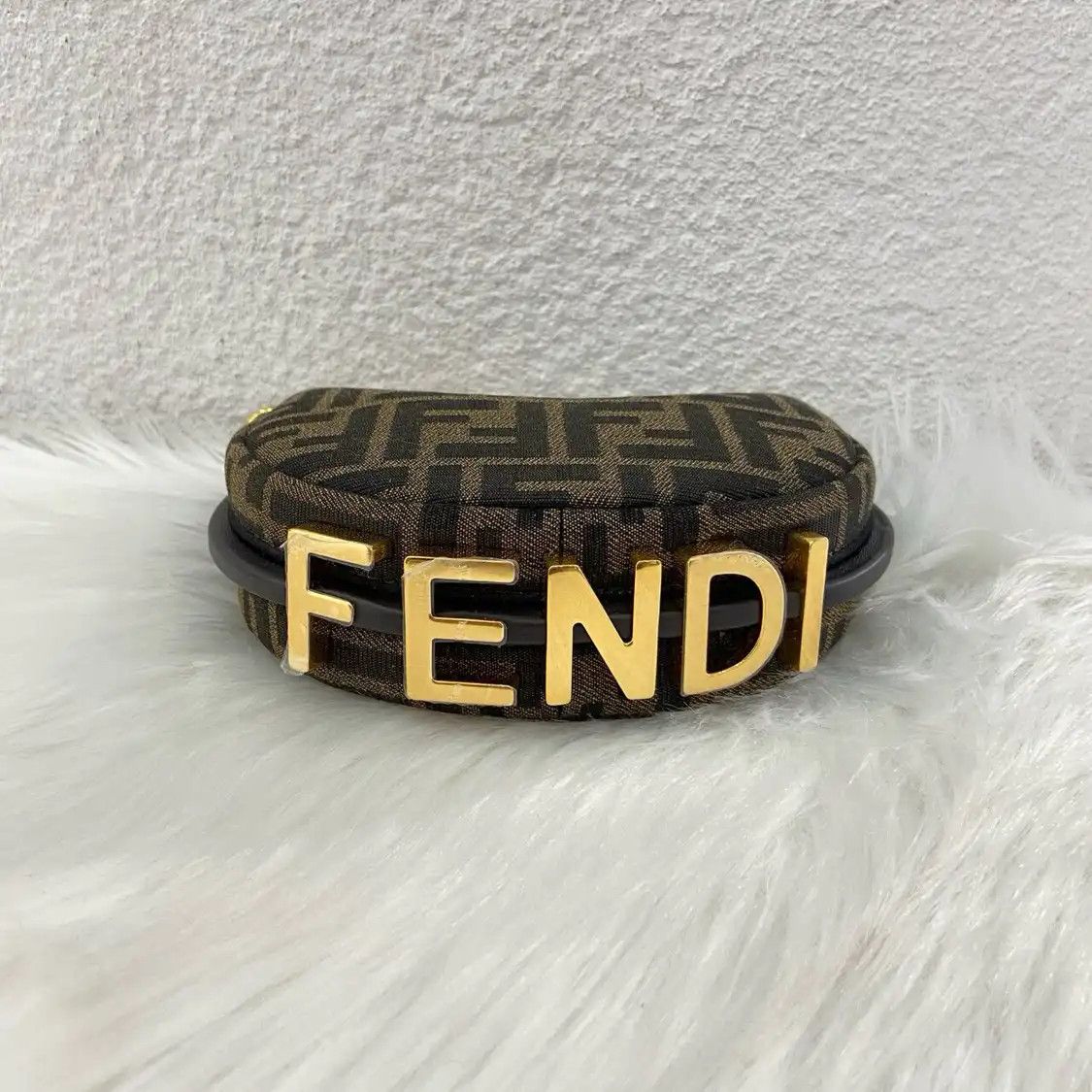 Fendi FENDI Fendigraphy micro brown canvas doubleF monogram shoulder bag Size ONE SIZE - 6 Thumbnail