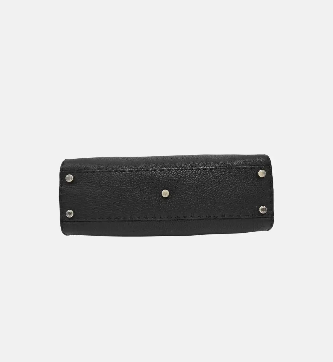Fendi FENDI Peekaboo Essential black cowhide leather shoulder bag handbag silver hardw Size ONE SIZE - 6 Thumbnail