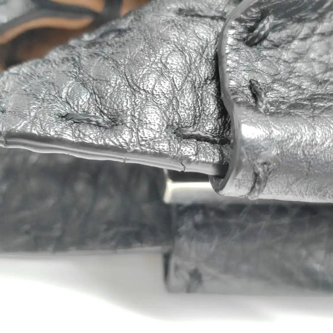 Fendi FENDI Peekaboo Essential black cowhide leather shoulder bag handbag silver hardw Size ONE SIZE - 17 Thumbnail